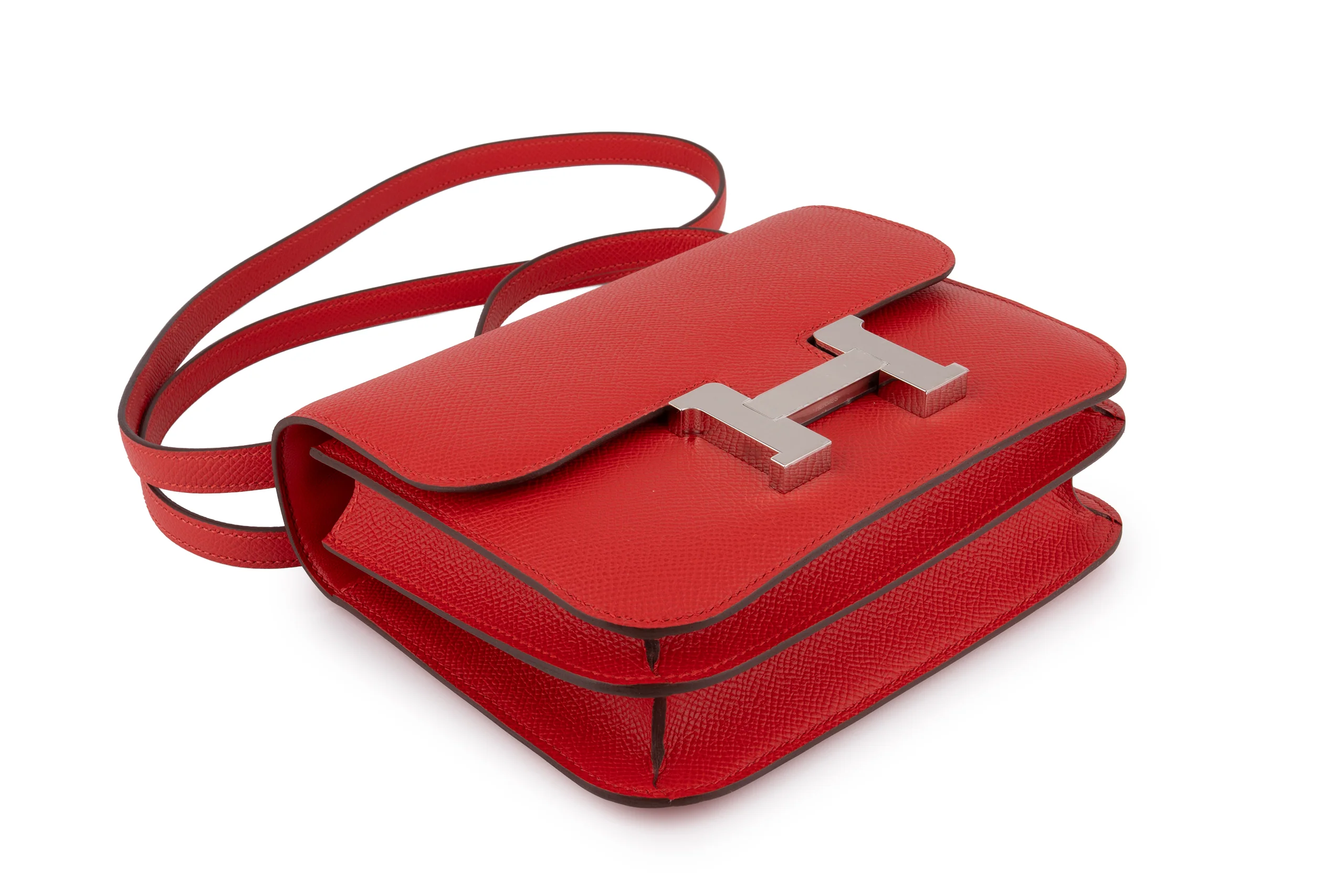 Hermès Constance 18		Epsom	Rouge Radieux	PHW - Image 9