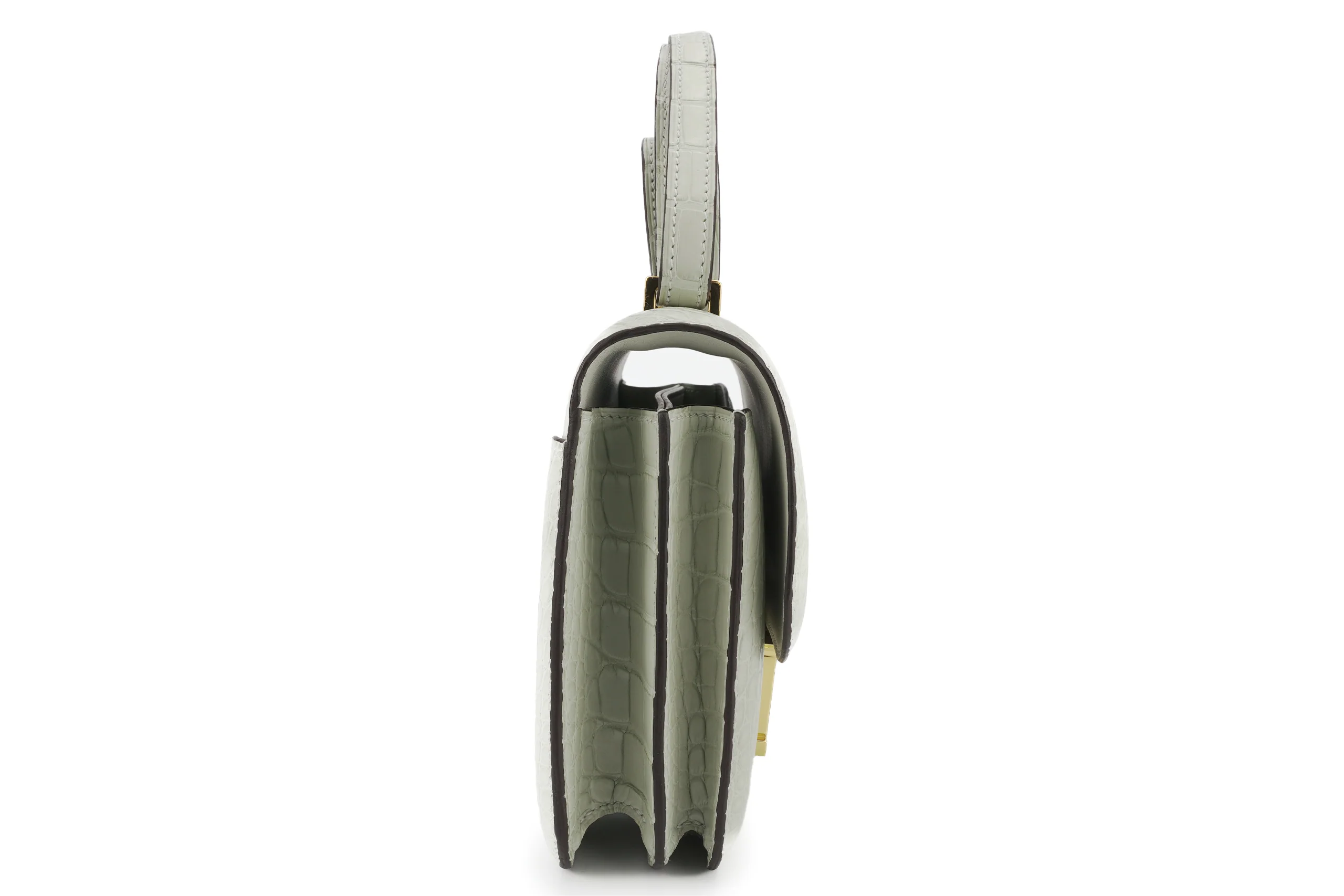 Hermès Constance 18 Exotic Croc Gris Neve GHW - Image 5