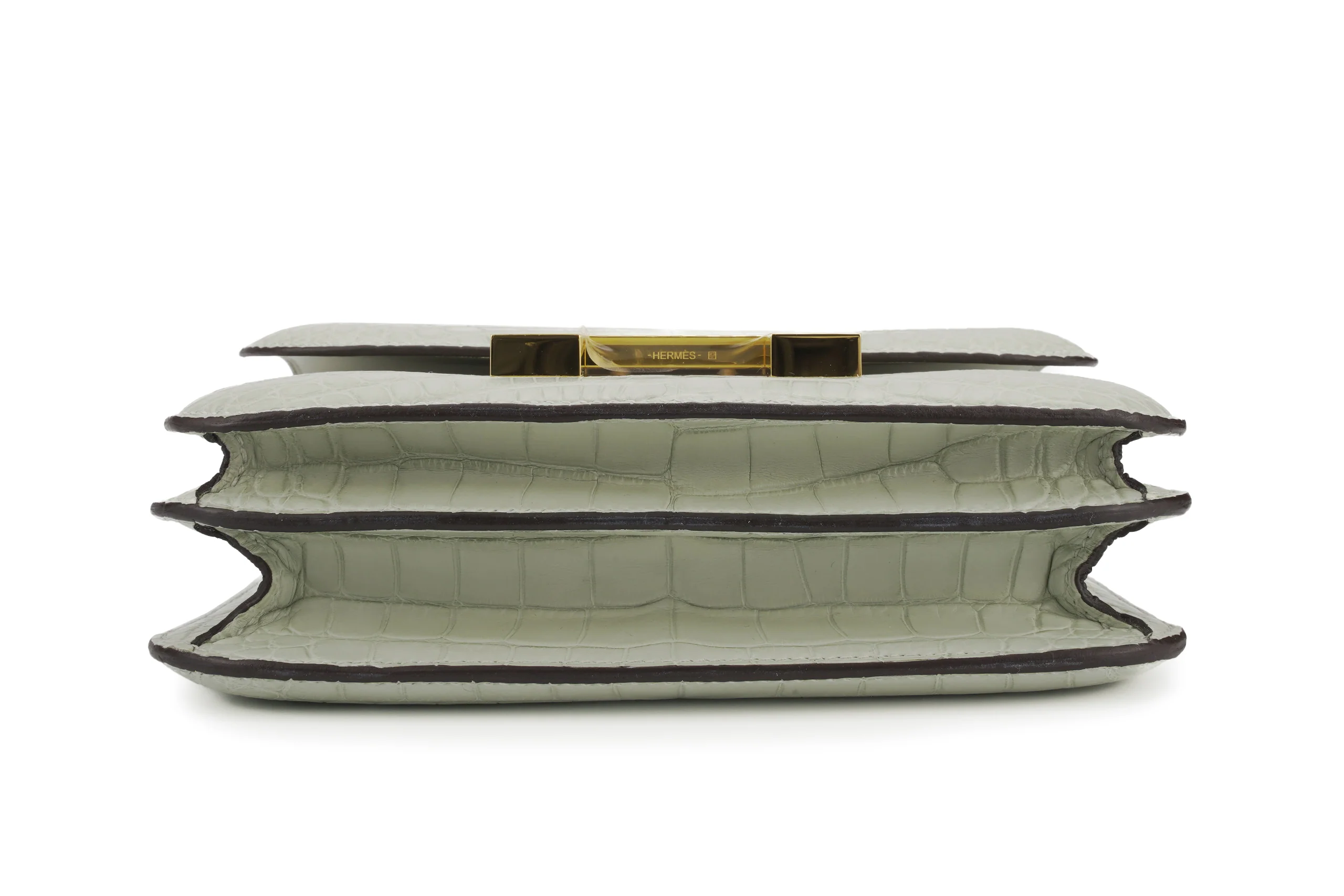 Hermès Constance 18 Exotic Croc Gris Neve GHW - Image 6