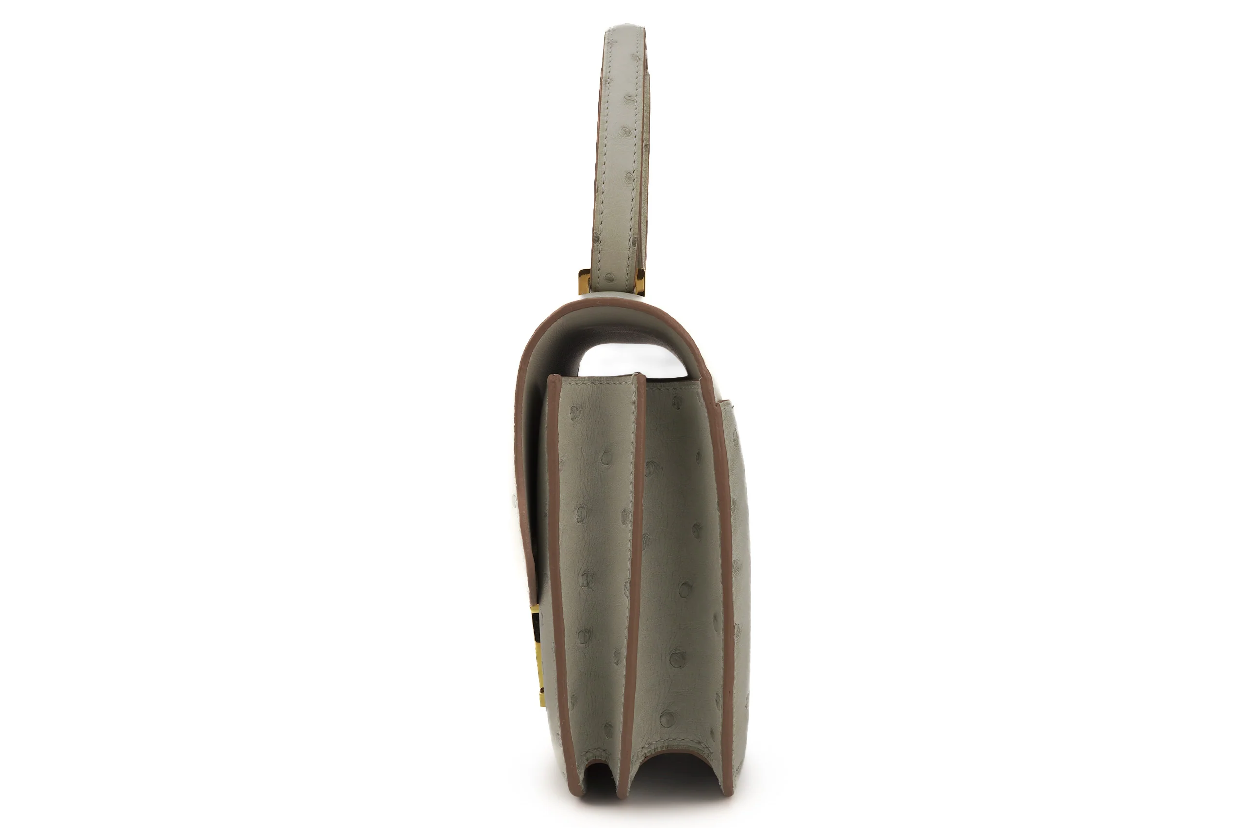 Hermès Constance 18 Exotic Ostrich Gris Perle GHW - Image 3