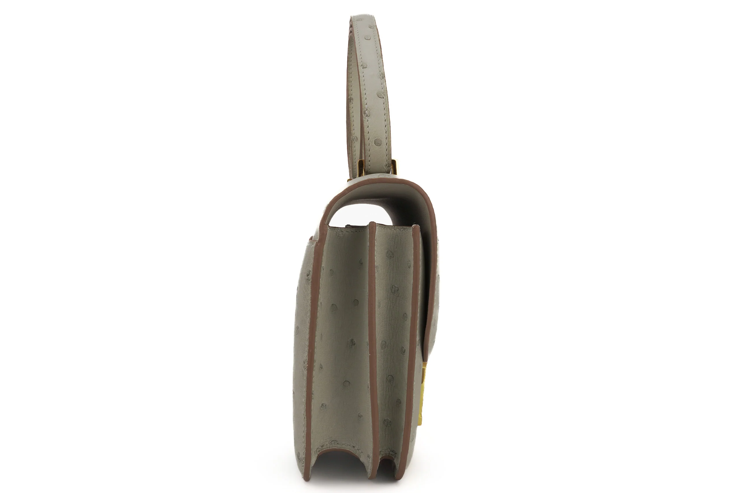 Hermès Constance 18 Exotic Ostrich Gris Perle GHW - Image 5