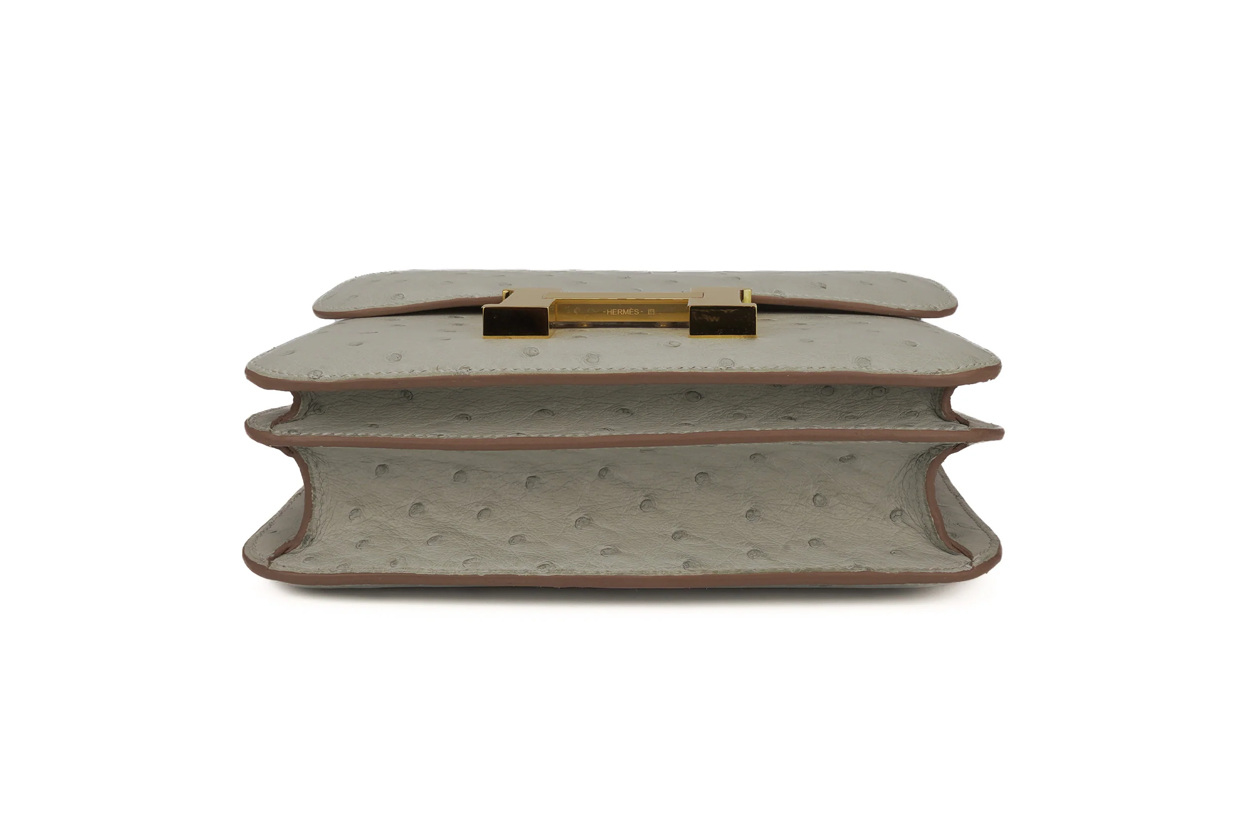 Hermès Constance 18 Exotic Ostrich Gris Perle GHW - Image 6