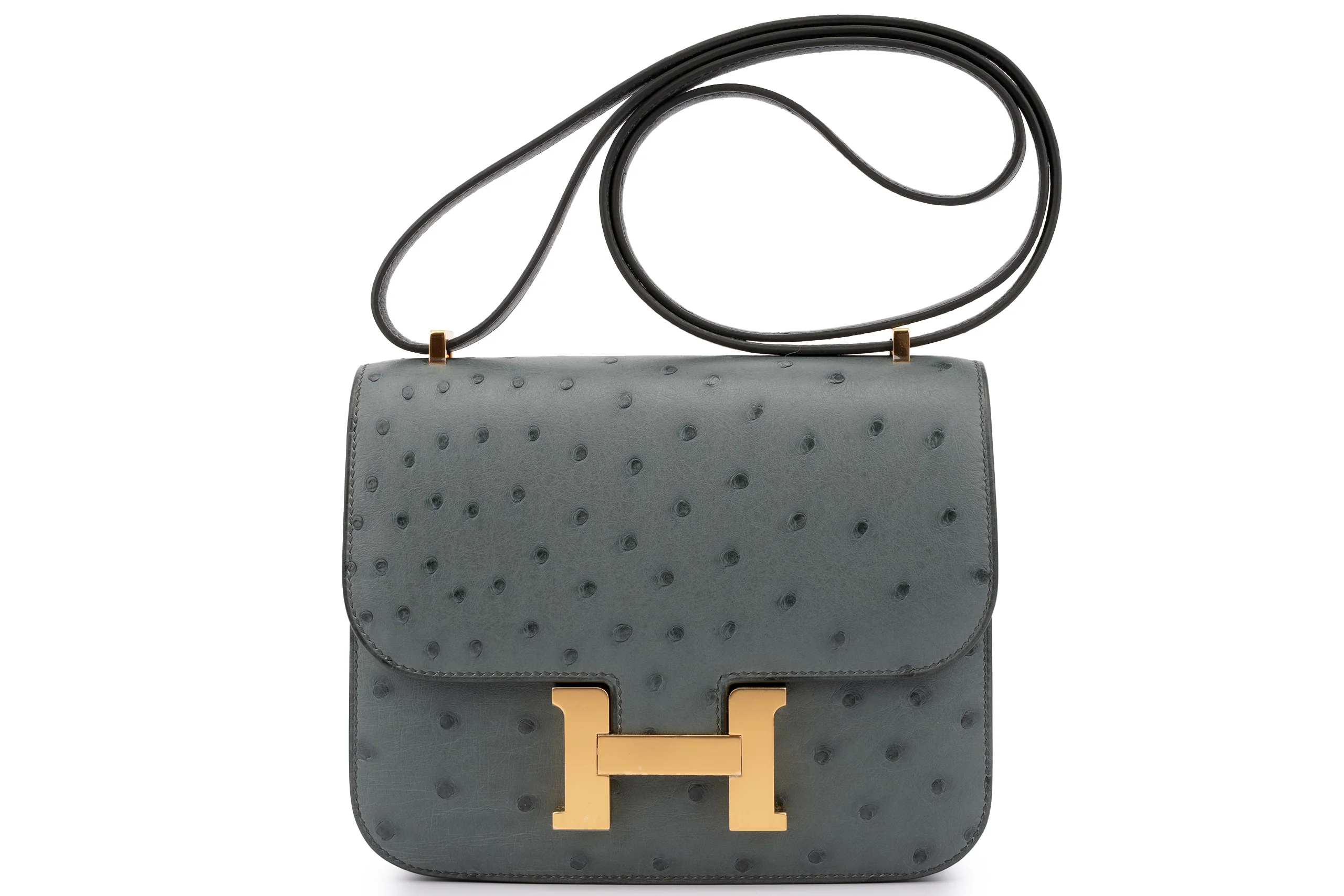Hermès Constance 18	Exotic	Ostrich	Vert Amande	GHW