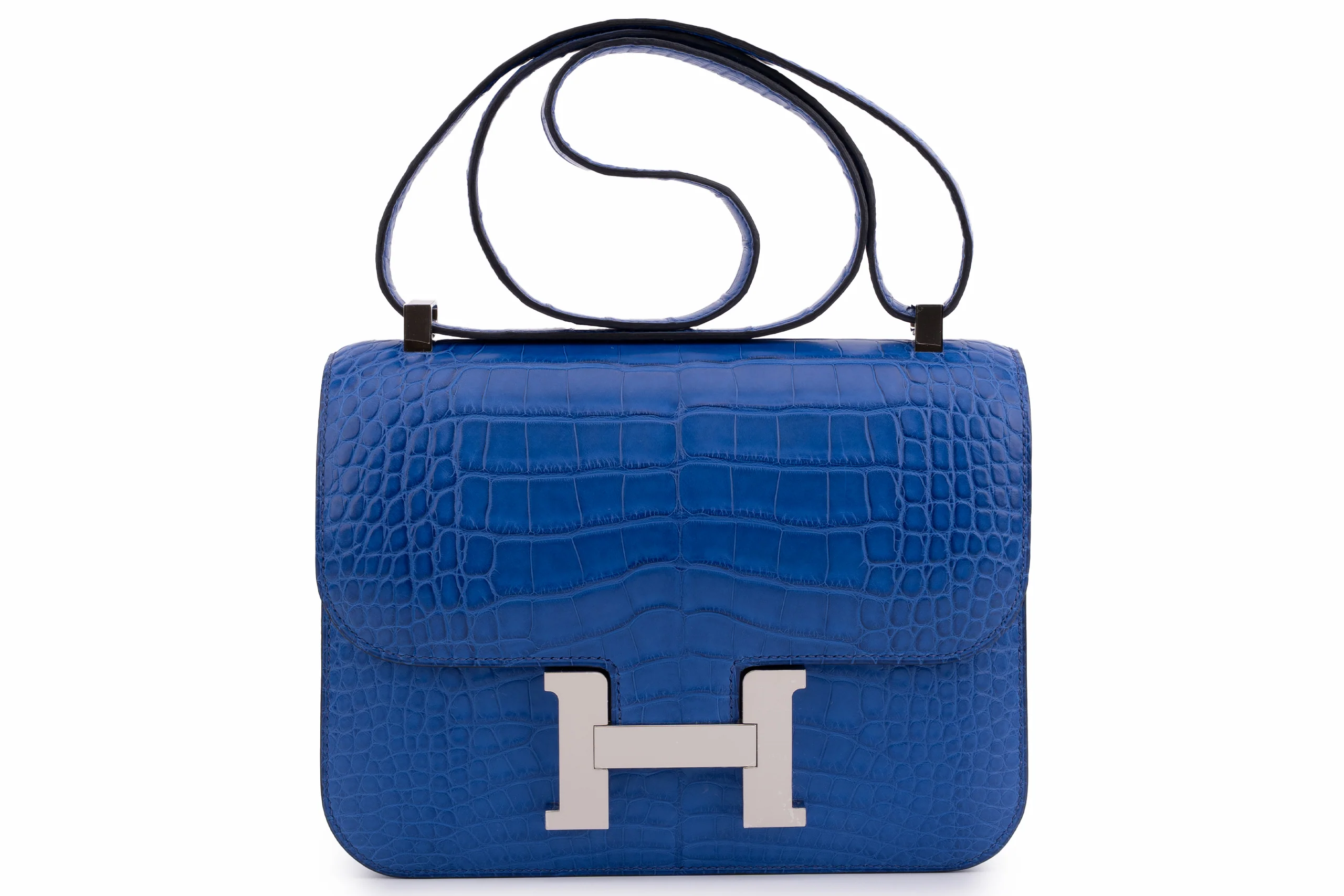 Hermès Constance 24		Exotic Mississippiensis	Bleu Royal	PHW
