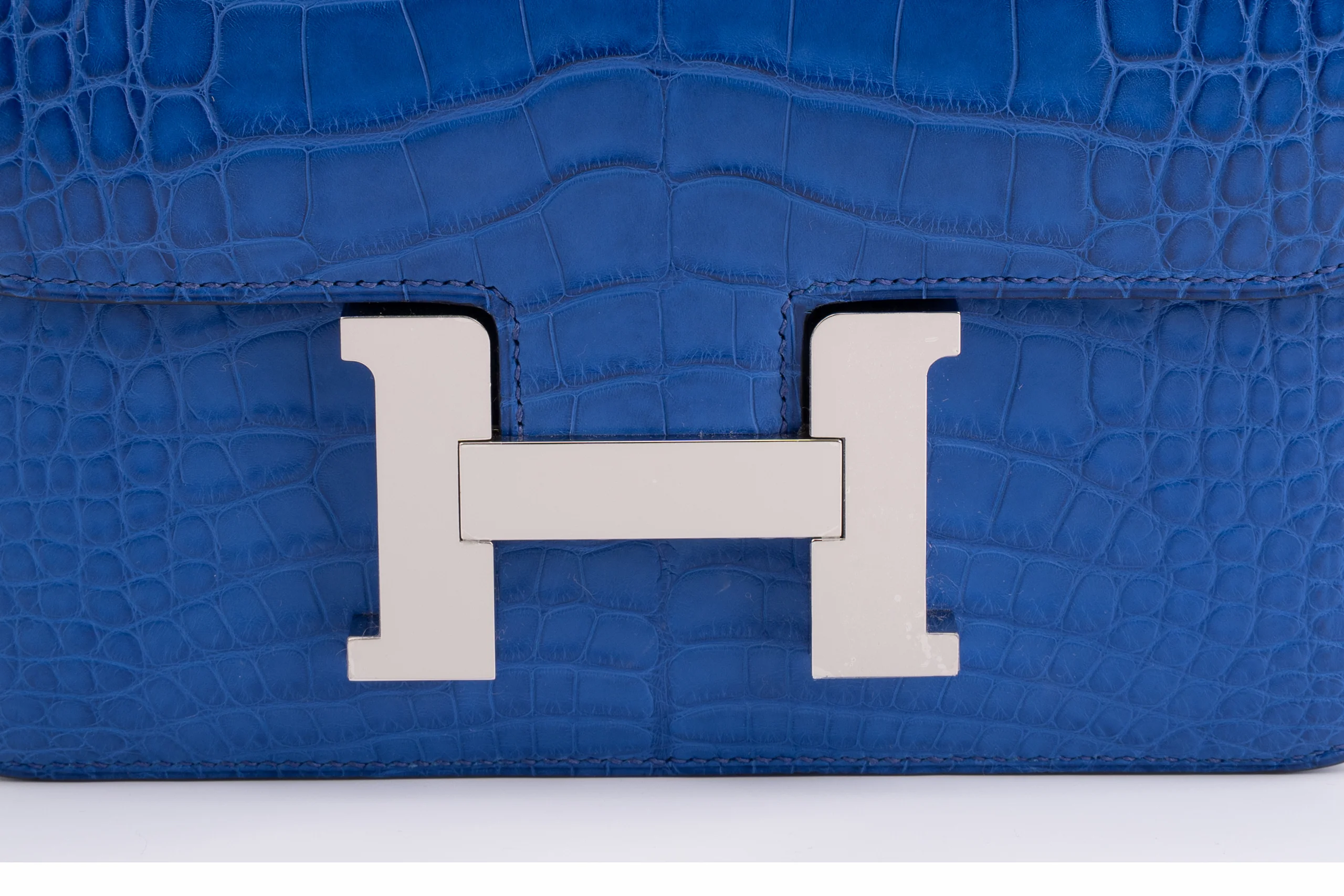 Hermès Constance 24		Exotic Mississippiensis	Bleu Royal	PHW - Image 7