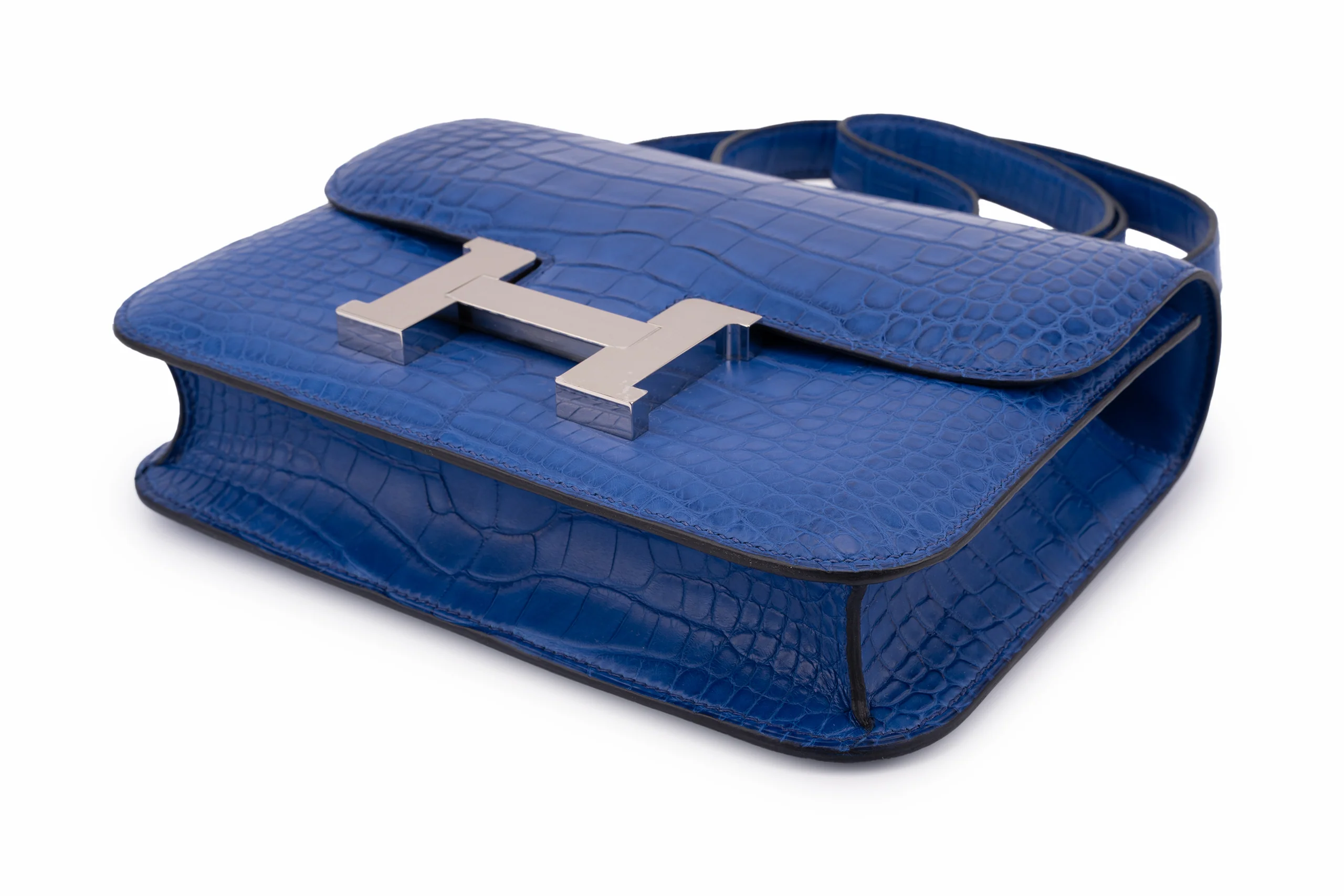 Hermès Constance 24		Exotic Mississippiensis	Bleu Royal	PHW - Image 8