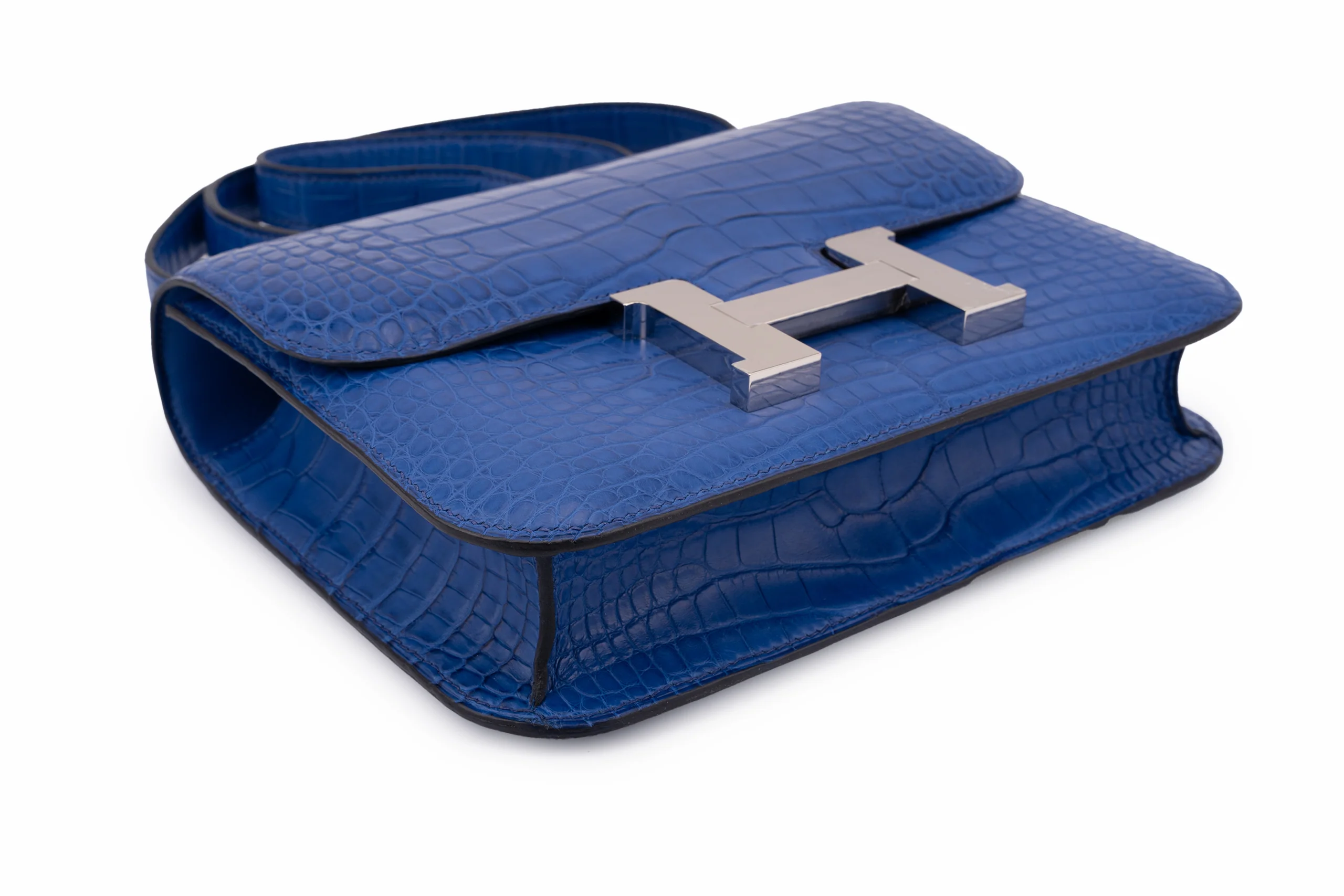 Hermès Constance 24		Exotic Mississippiensis	Bleu Royal	PHW - Image 9