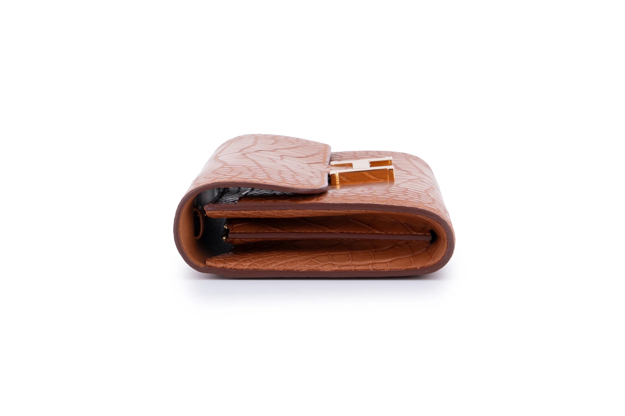 Hermès Constance To Go	Exotic Crocodile Gold GHW - Image 6