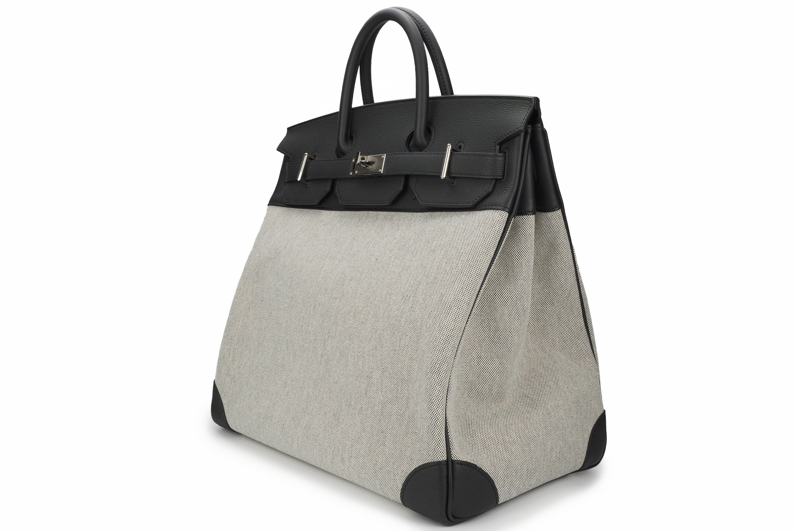 Hermès Hac 40 Togo/Canvas PHW - Image 2