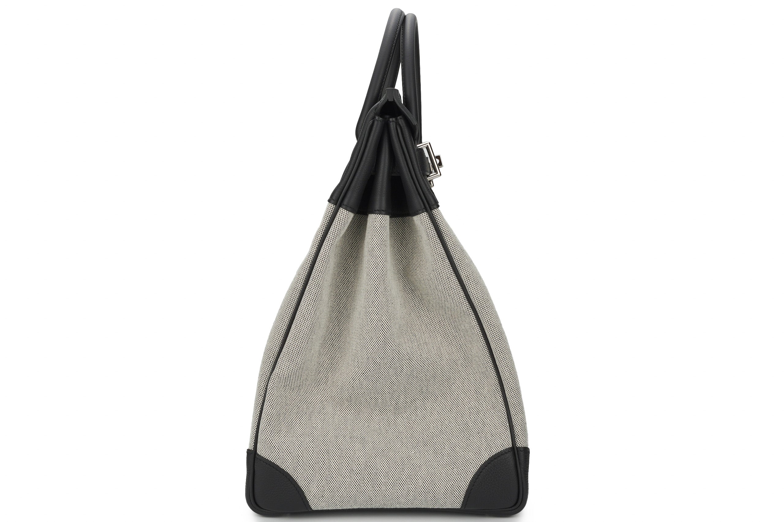 Hermès Hac 40 Togo/Canvas PHW - Image 5