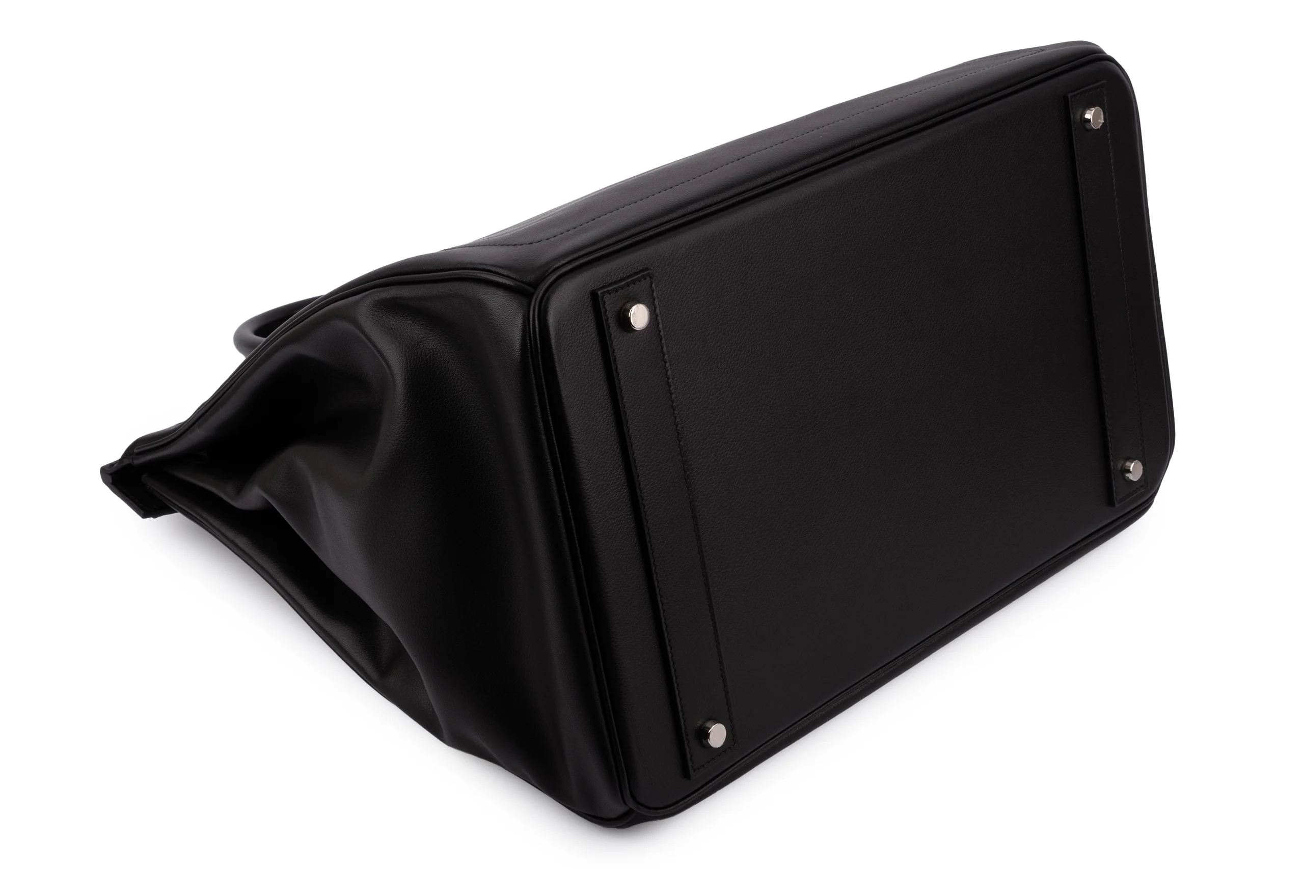 Hermès Hac 40	Veau Rock	Evergrain	Noir	PHW - Image 11