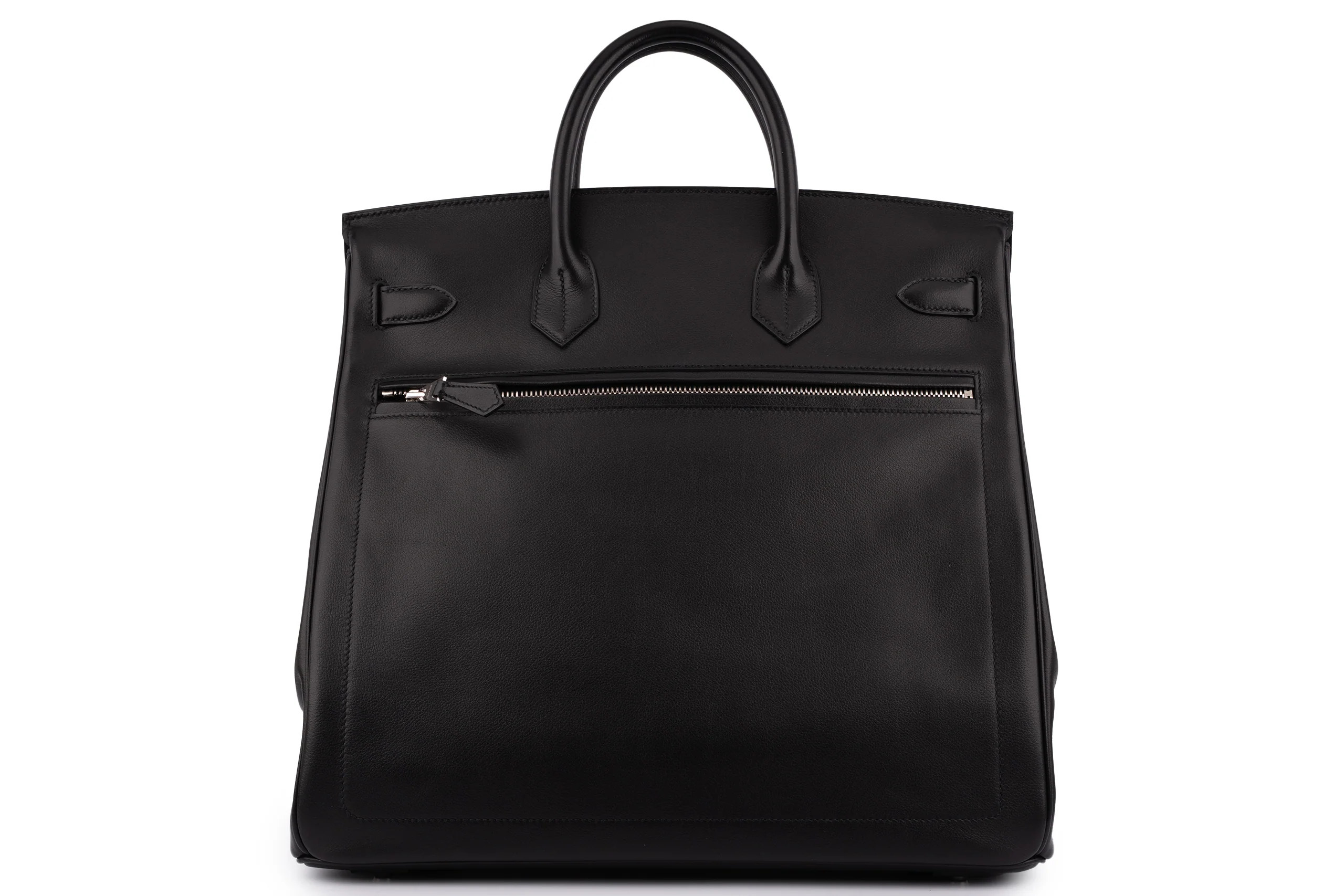 Hermès Hac 40	Veau Rock	Evergrain	Noir	PHW - Image 4