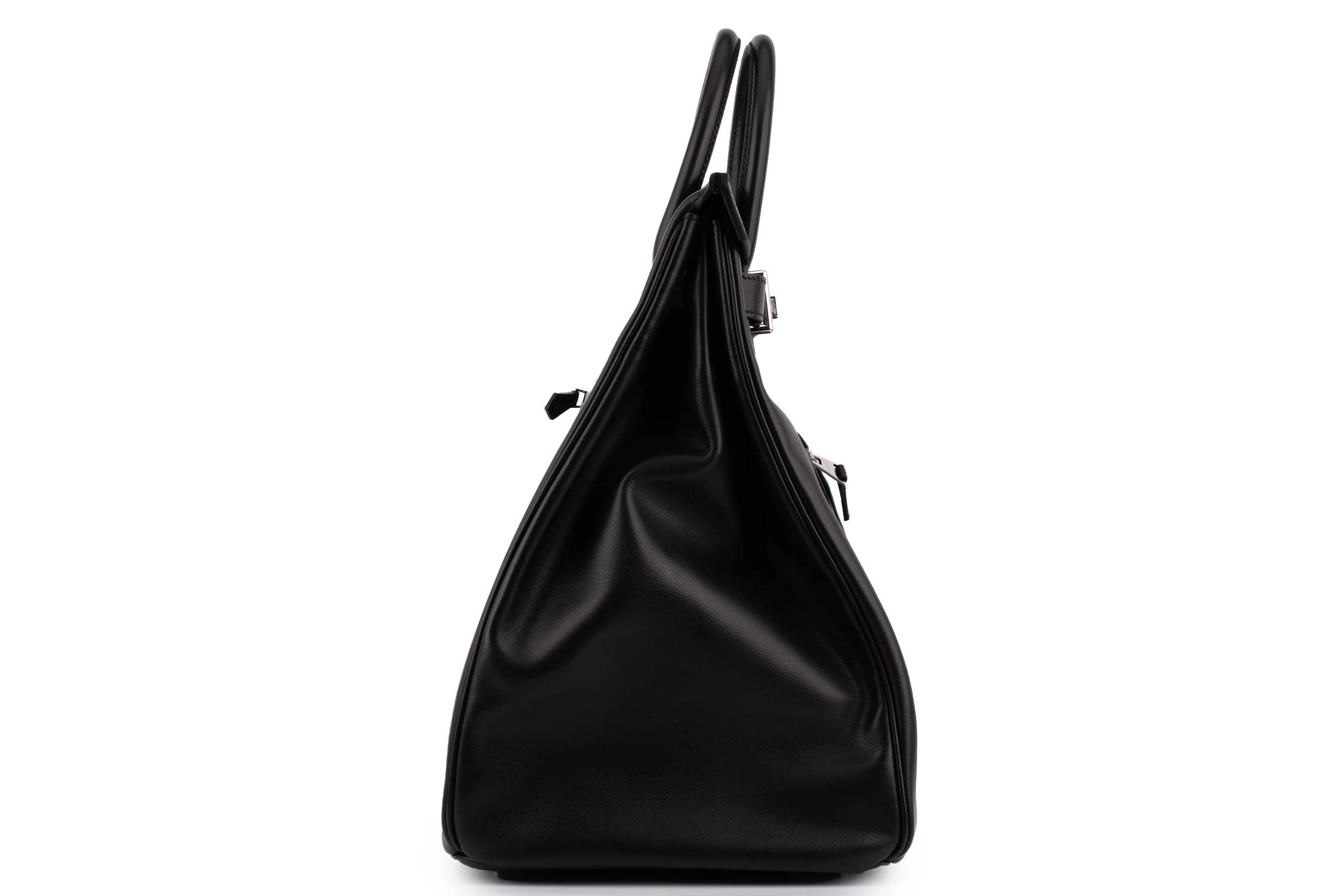Hermès Hac 40	Veau Rock	Evergrain	Noir	PHW - Image 5