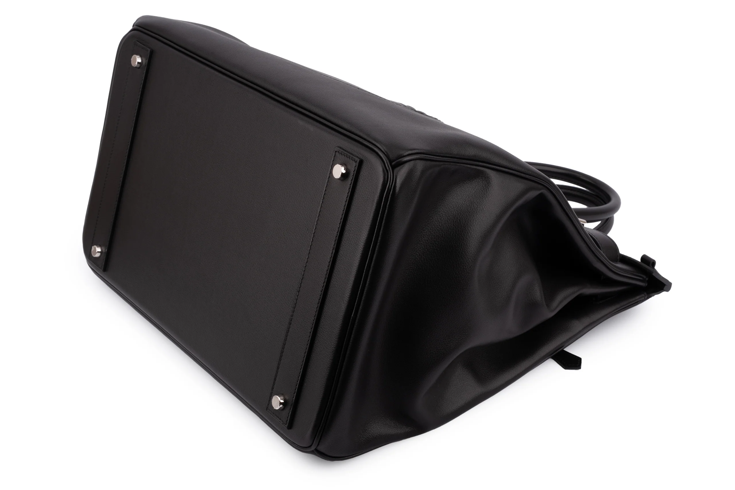 Hermès Hac 40	Veau Rock	Evergrain	Noir	PHW - Image 8