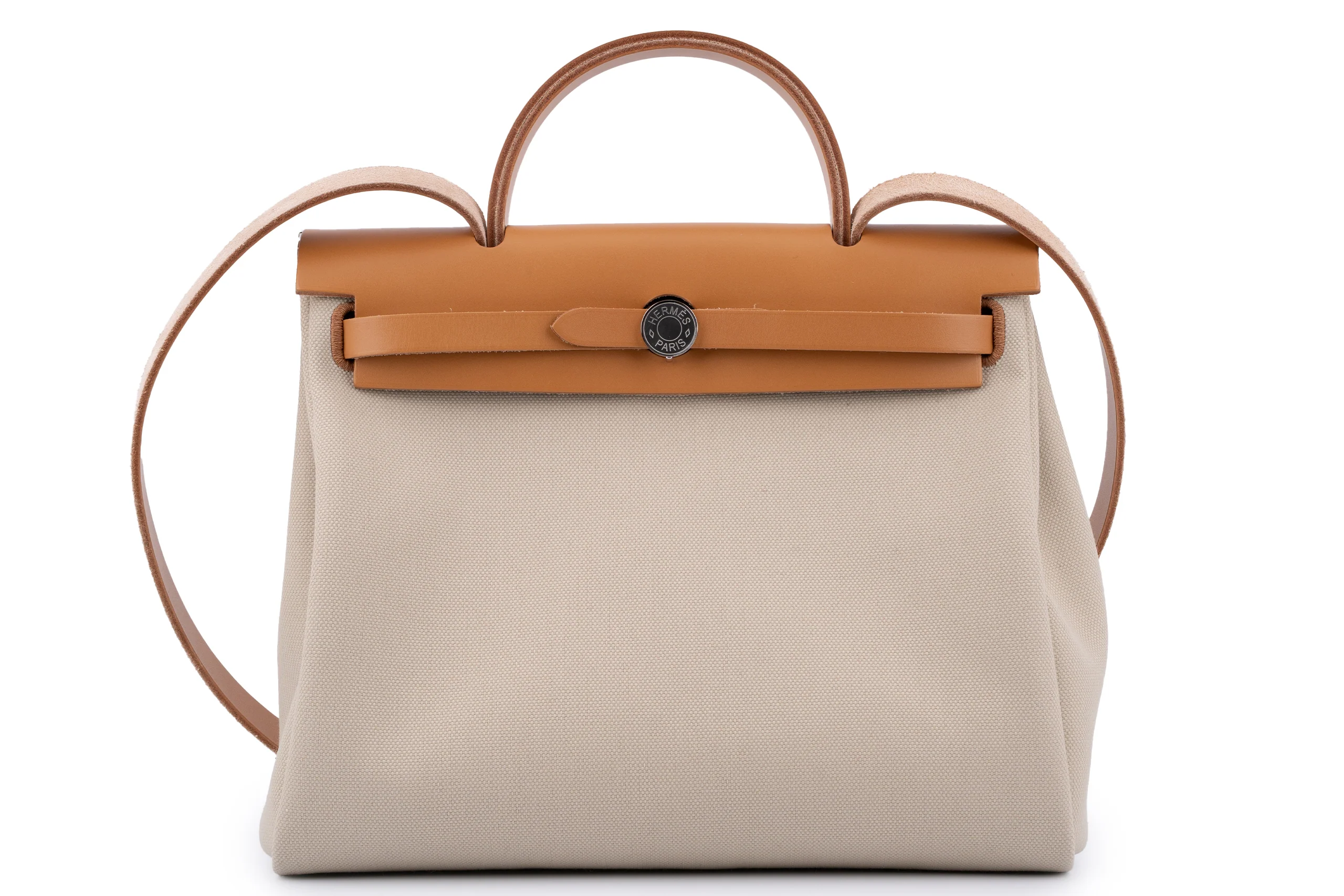 Hermès Herbag 31 	Military Canvas		Beton / Naturel	PHW