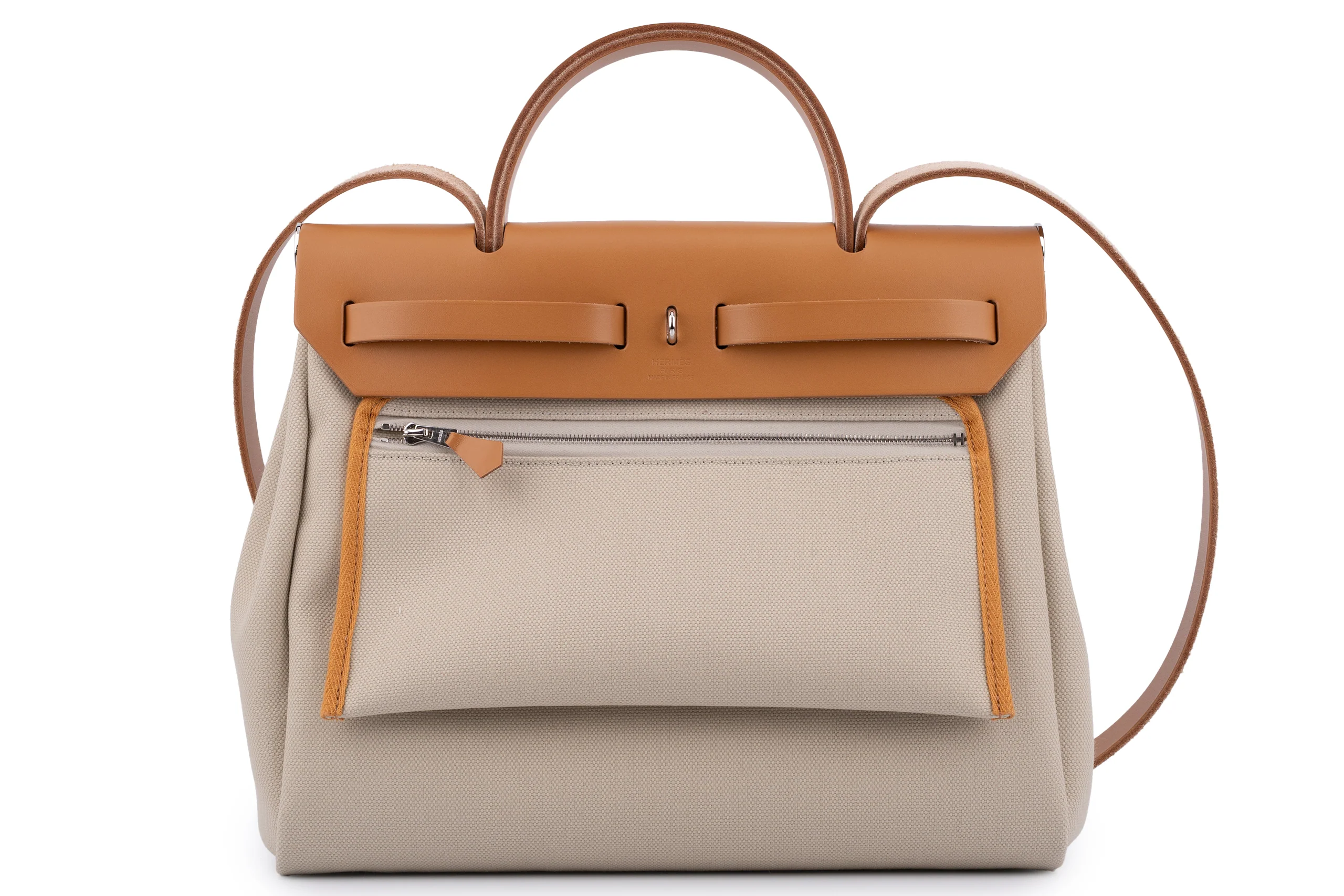 Hermès Herbag 31 	Military Canvas		Beton / Naturel	PHW - Image 4