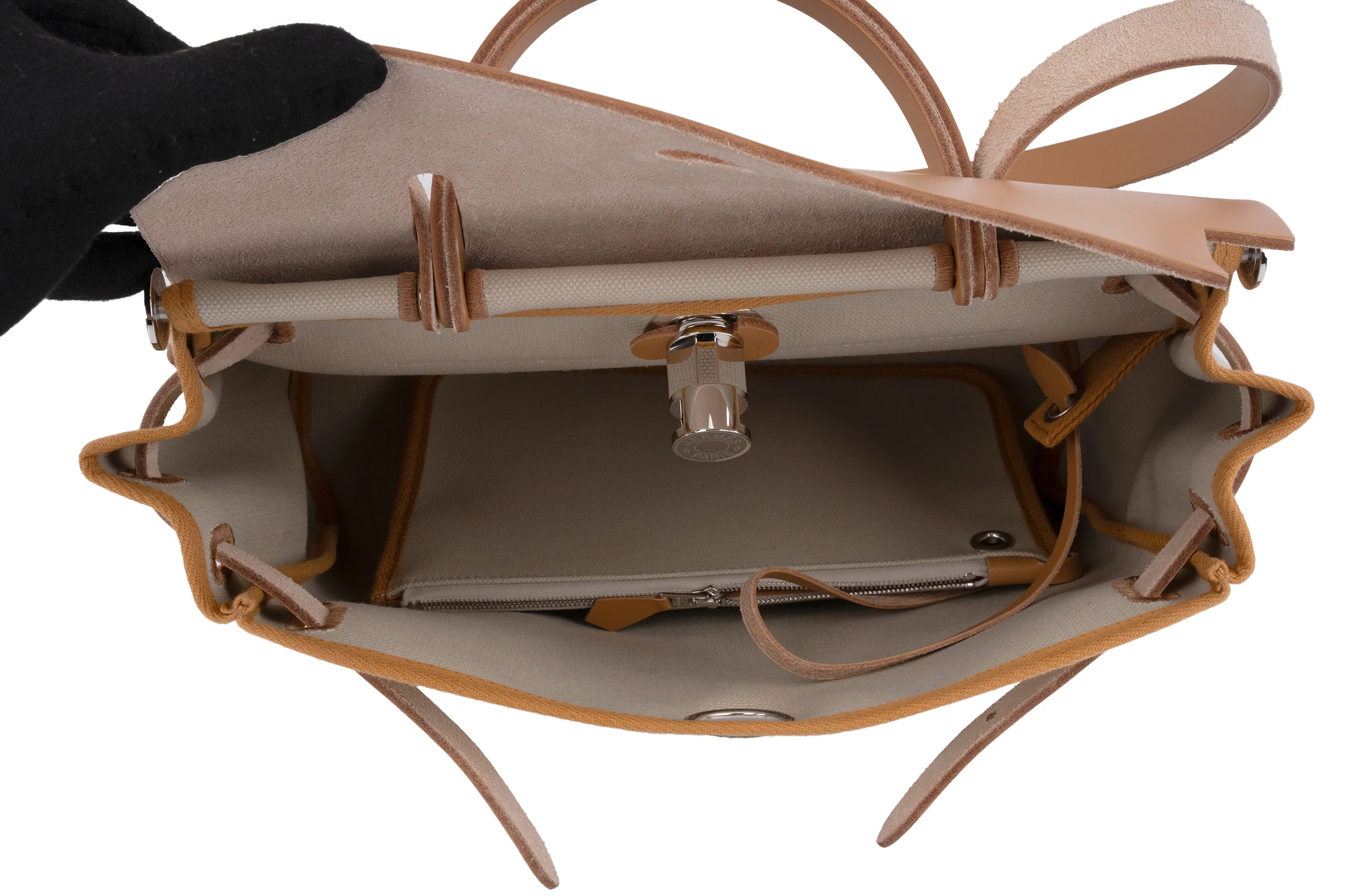 Hermès Herbag 31 	Military Canvas		Beton / Naturel	PHW - Image 8