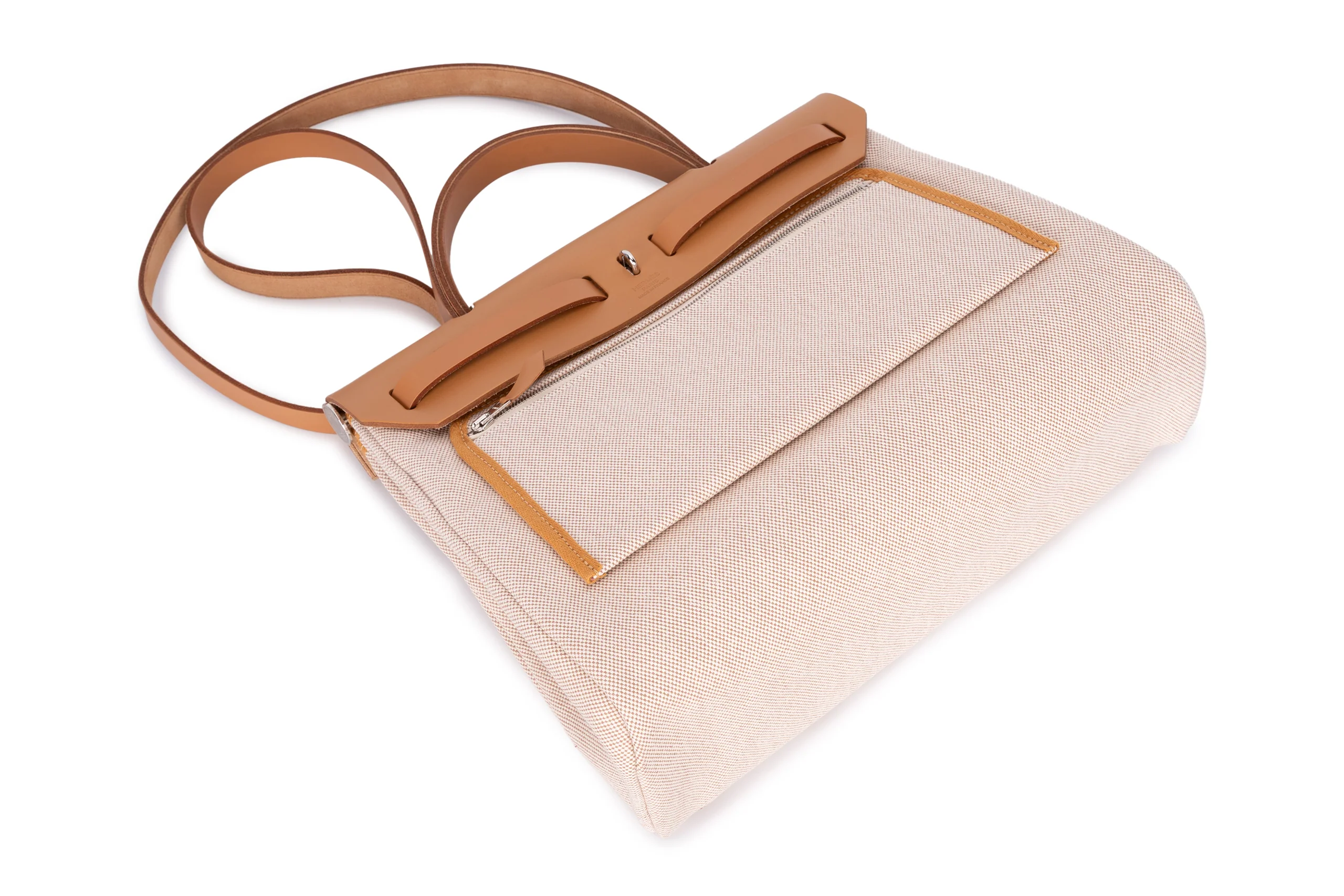 Hermès  Herbag 31 	Toile Relief Brides De Gala 			PHW - Image 10