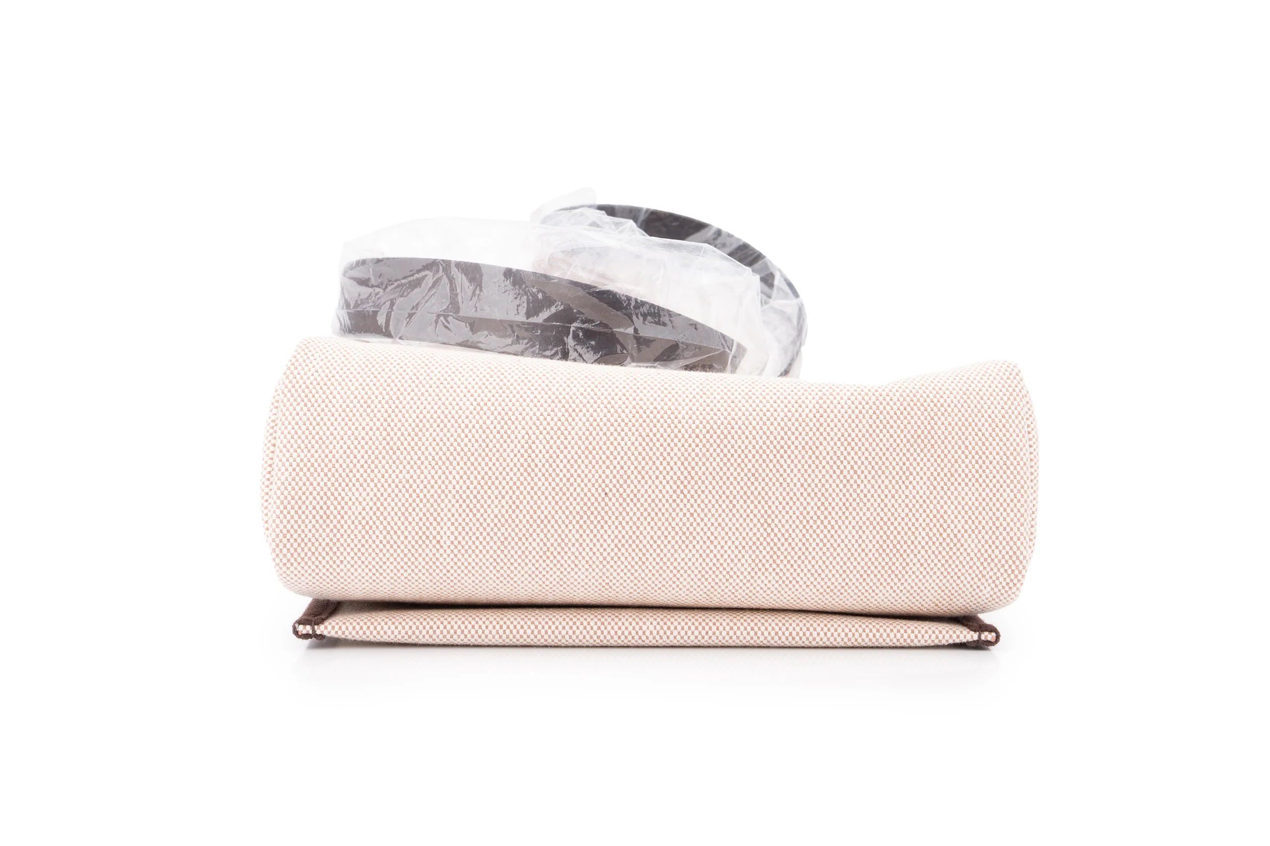Hermès Herbag Mini		Toile Swift	Chocolat Ecru	GHW - Image 6