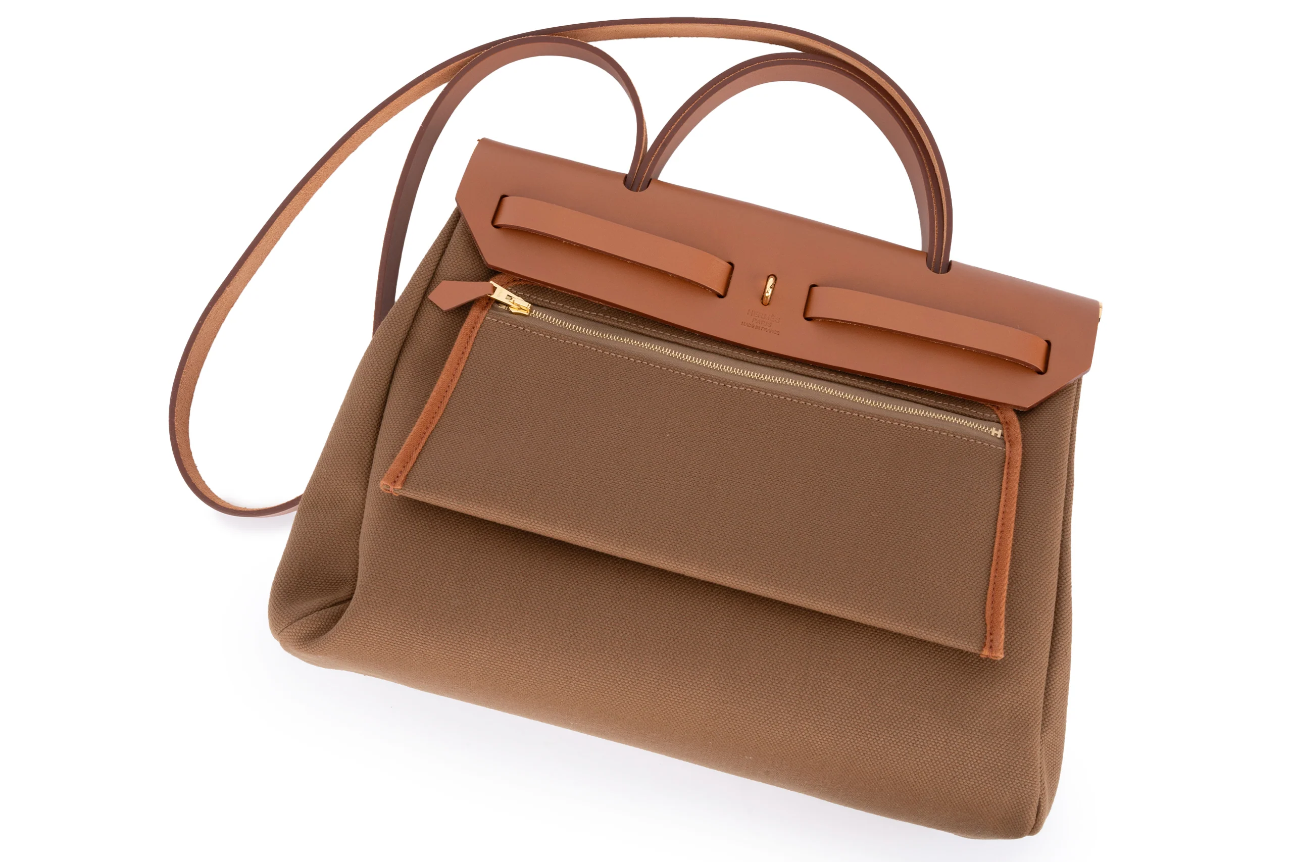Hermès Herbag Zip 31 Military Canvas GHW - Image 10