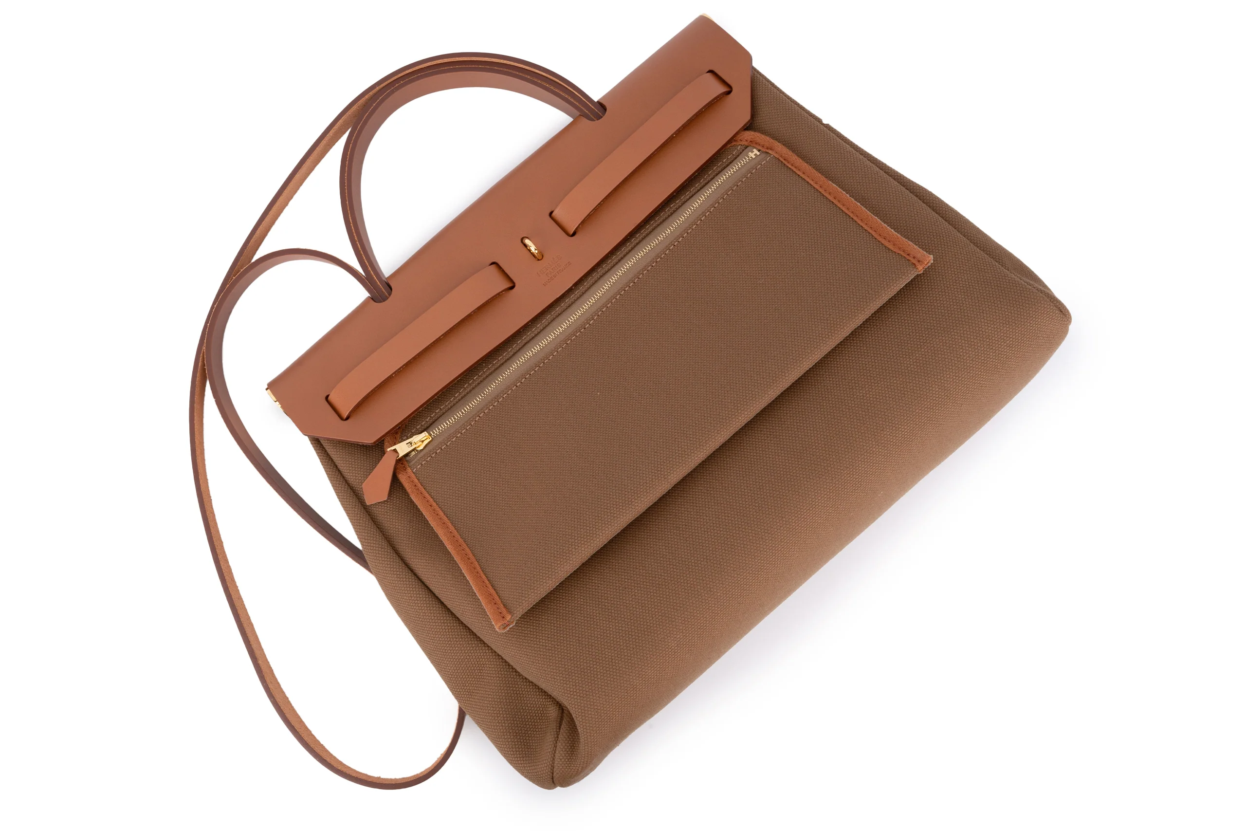 Hermès Herbag Zip 31 Military Canvas GHW - Image 11