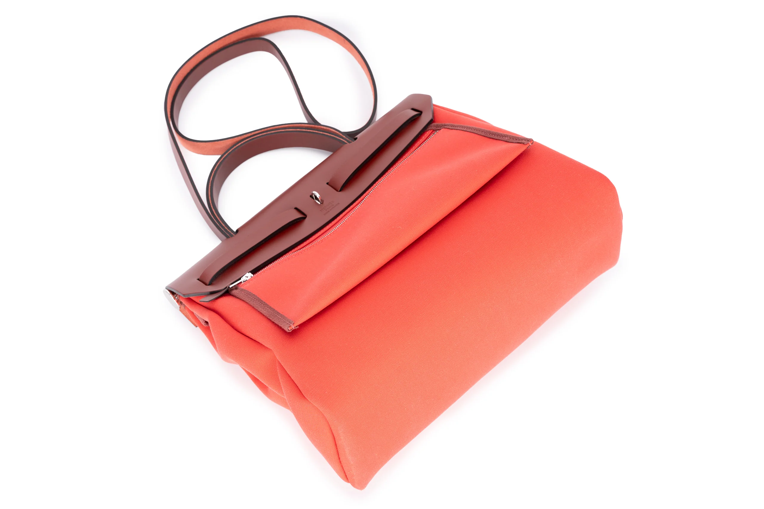 Hermès Herbag Zip 31 Vache Hunter Rouge H Boungainville PHW - Image 10