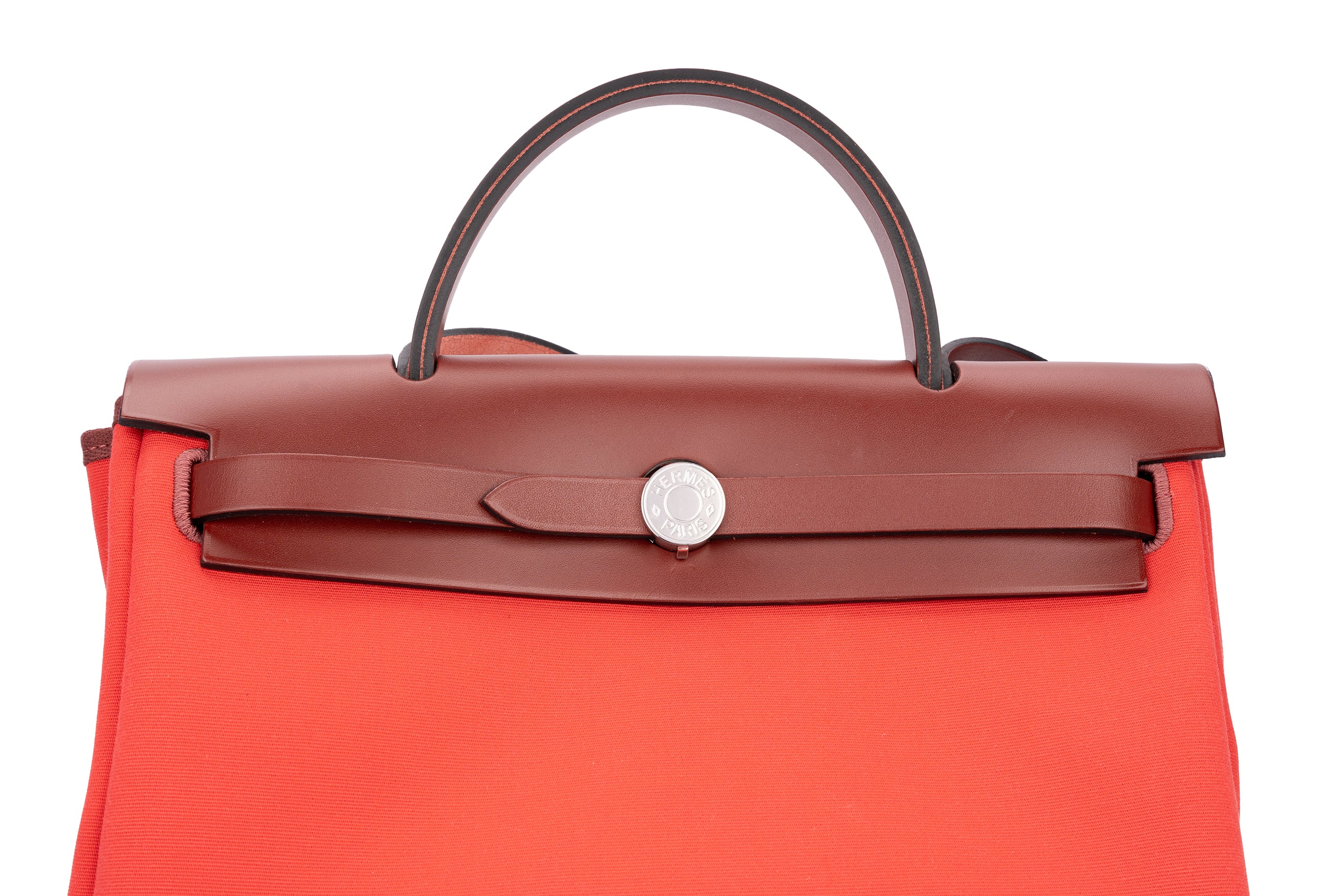 Hermès Herbag Zip 31 Vache Hunter Rouge H Boungainville PHW - Image 7