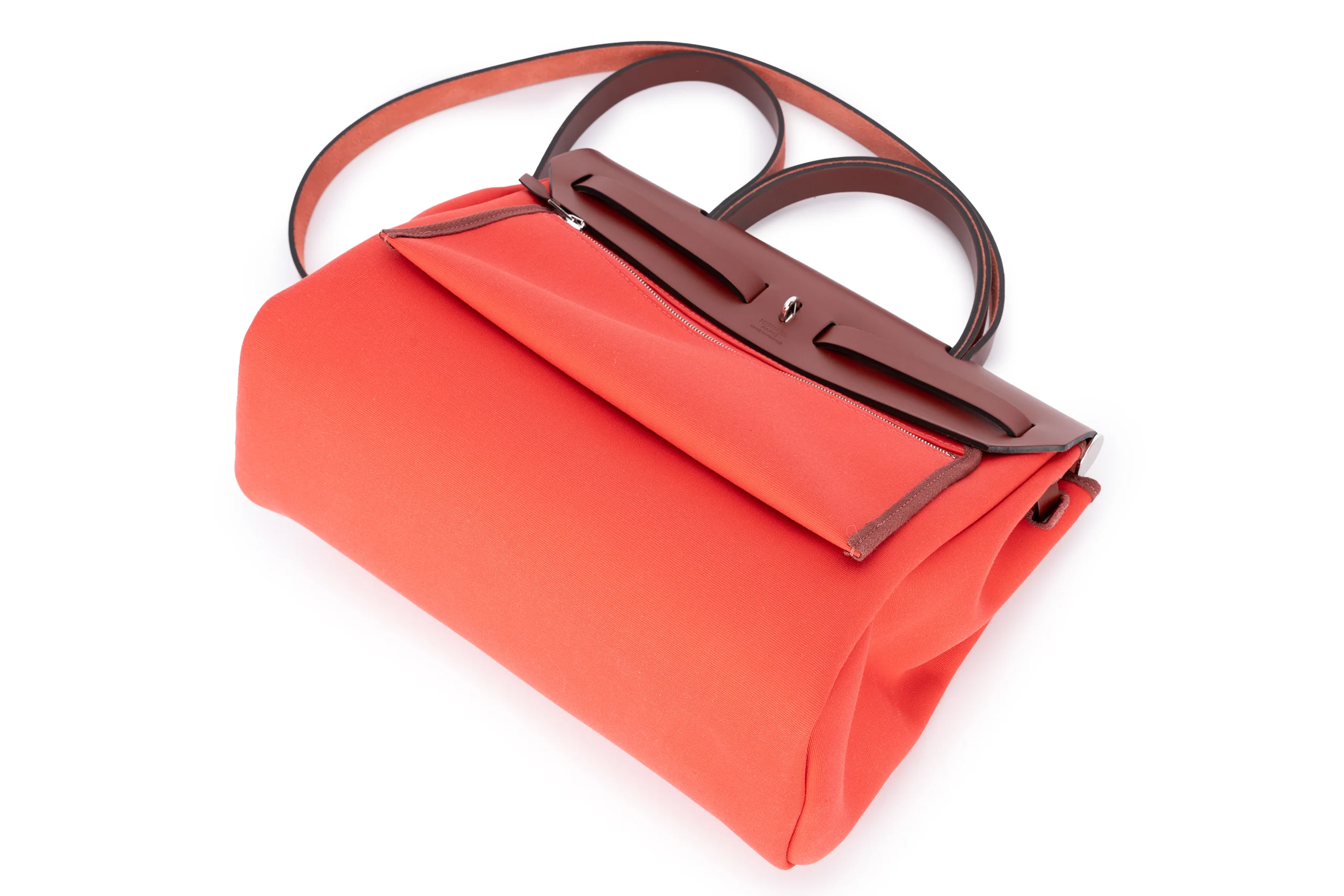 Hermès Herbag Zip 31 Vache Hunter Rouge H Boungainville PHW - Image 9