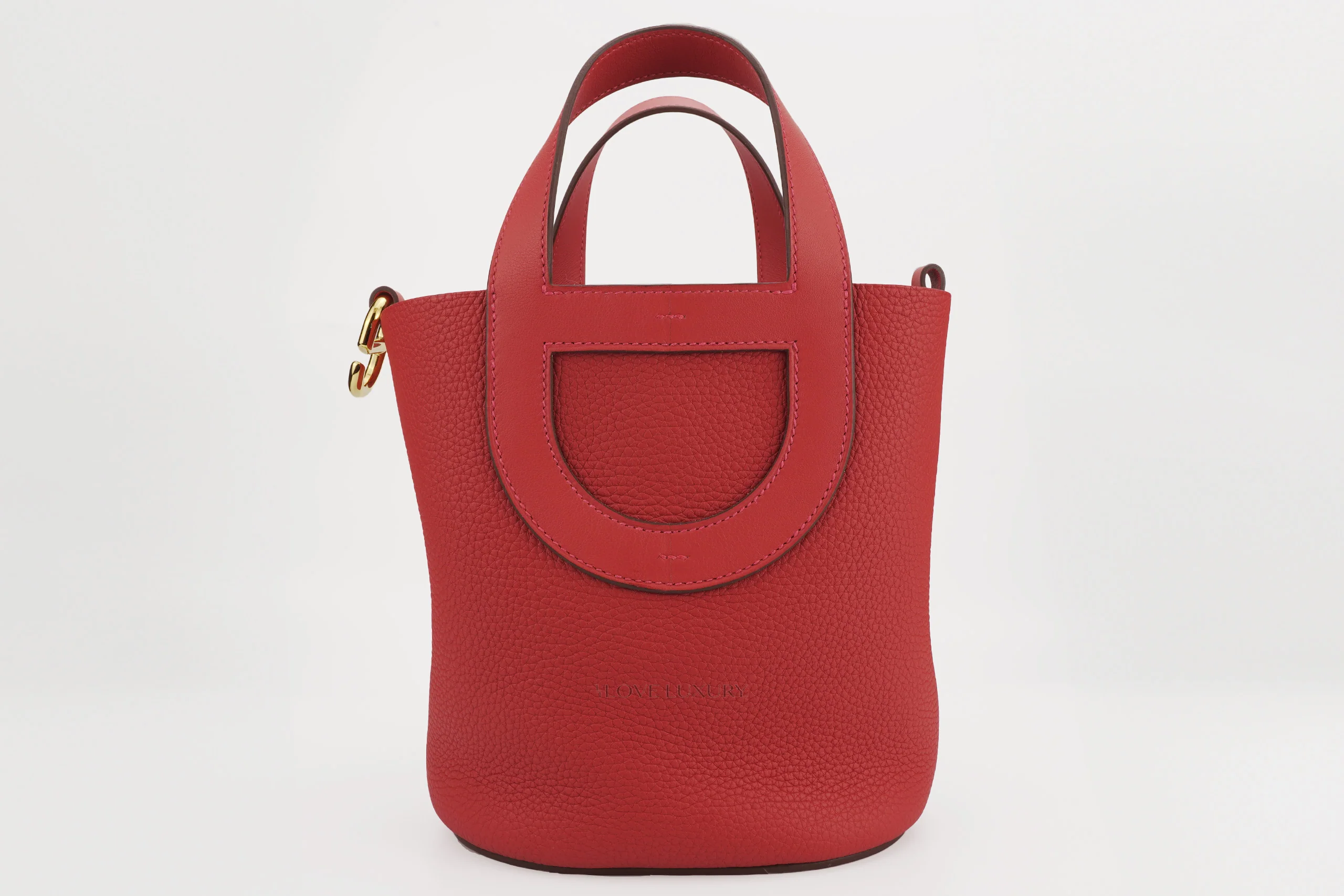 Hermès In The Loop 18 Clemence/Swift Vermillion GHW - Image 3