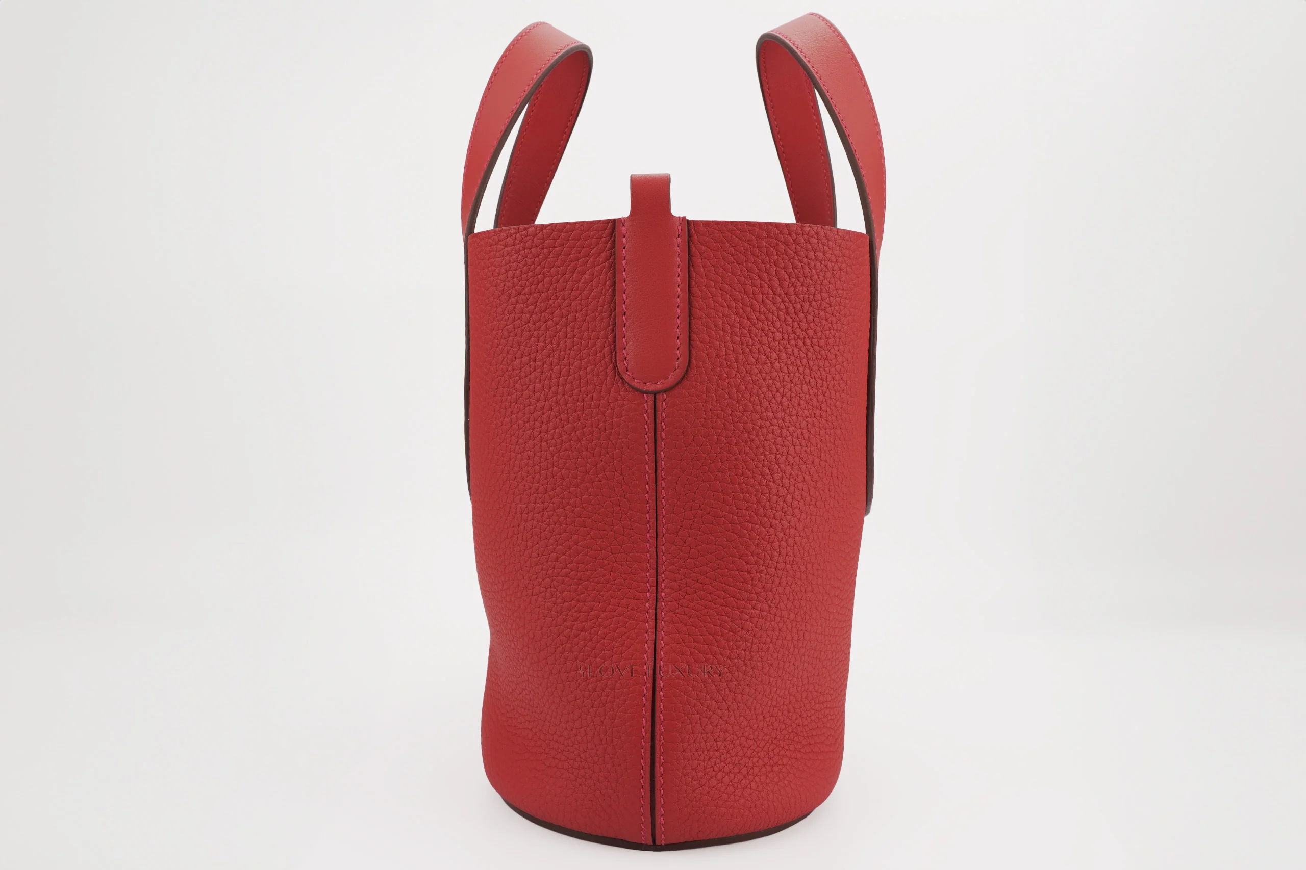 Hermès In The Loop 18 Clemence/Swift Vermillion GHW - Image 4