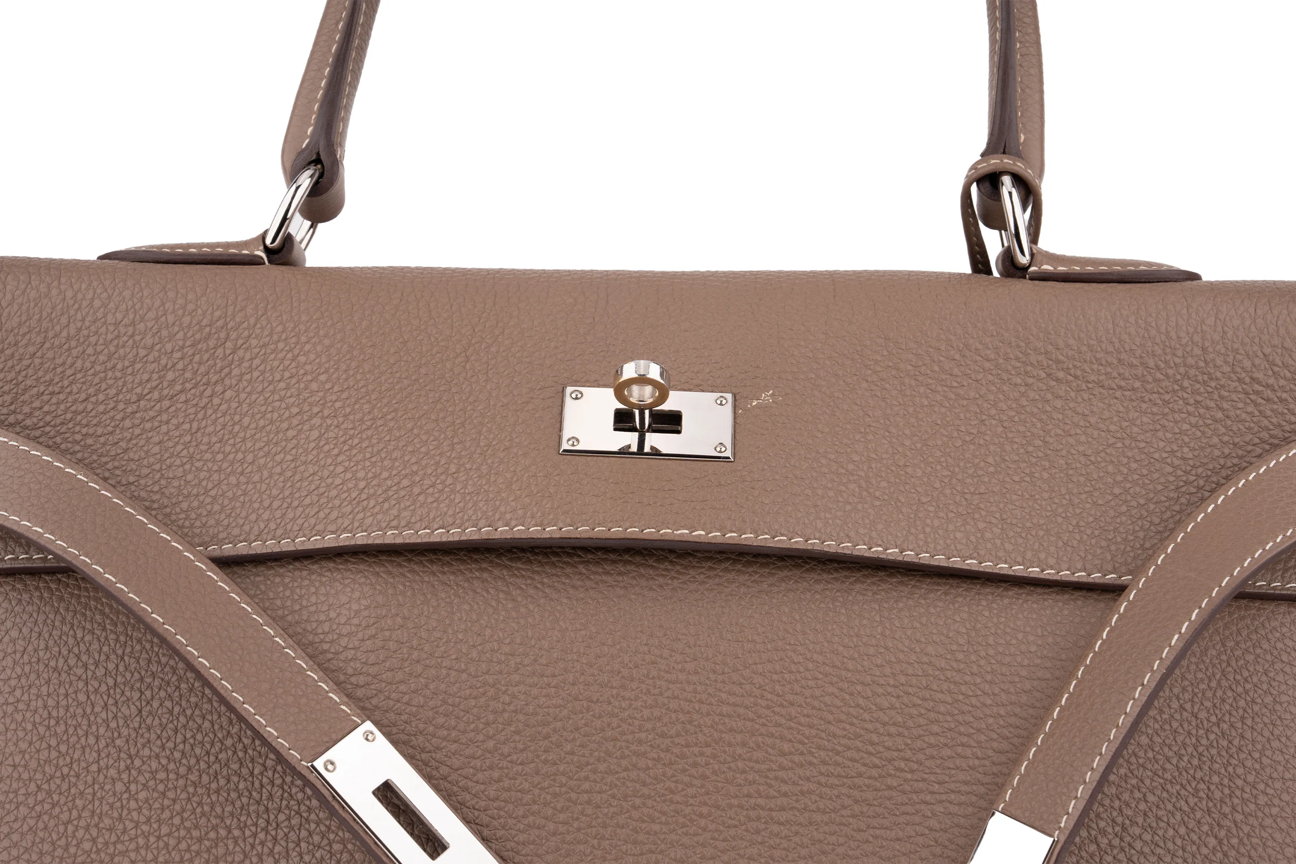 Hermès Jpg Kelly Shoulder 42		Togo	Etoupe	PHW - Image 8