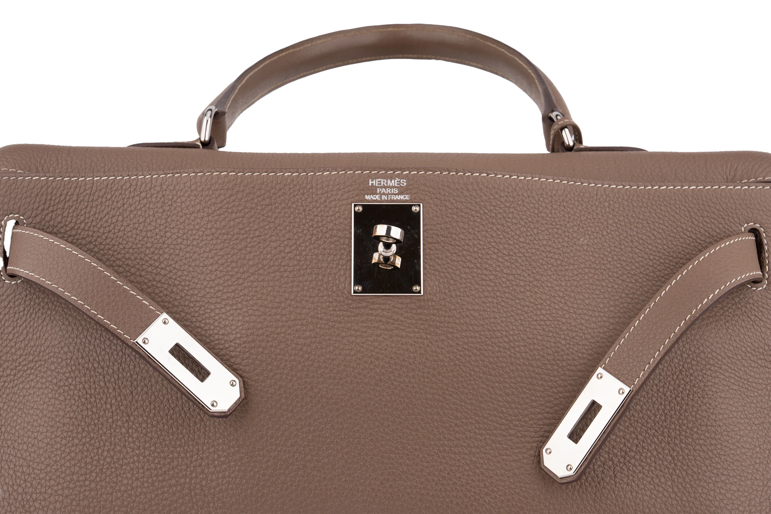 Hermès Jpg Kelly Shoulder 42		Togo	Etoupe	PHW - Image 9