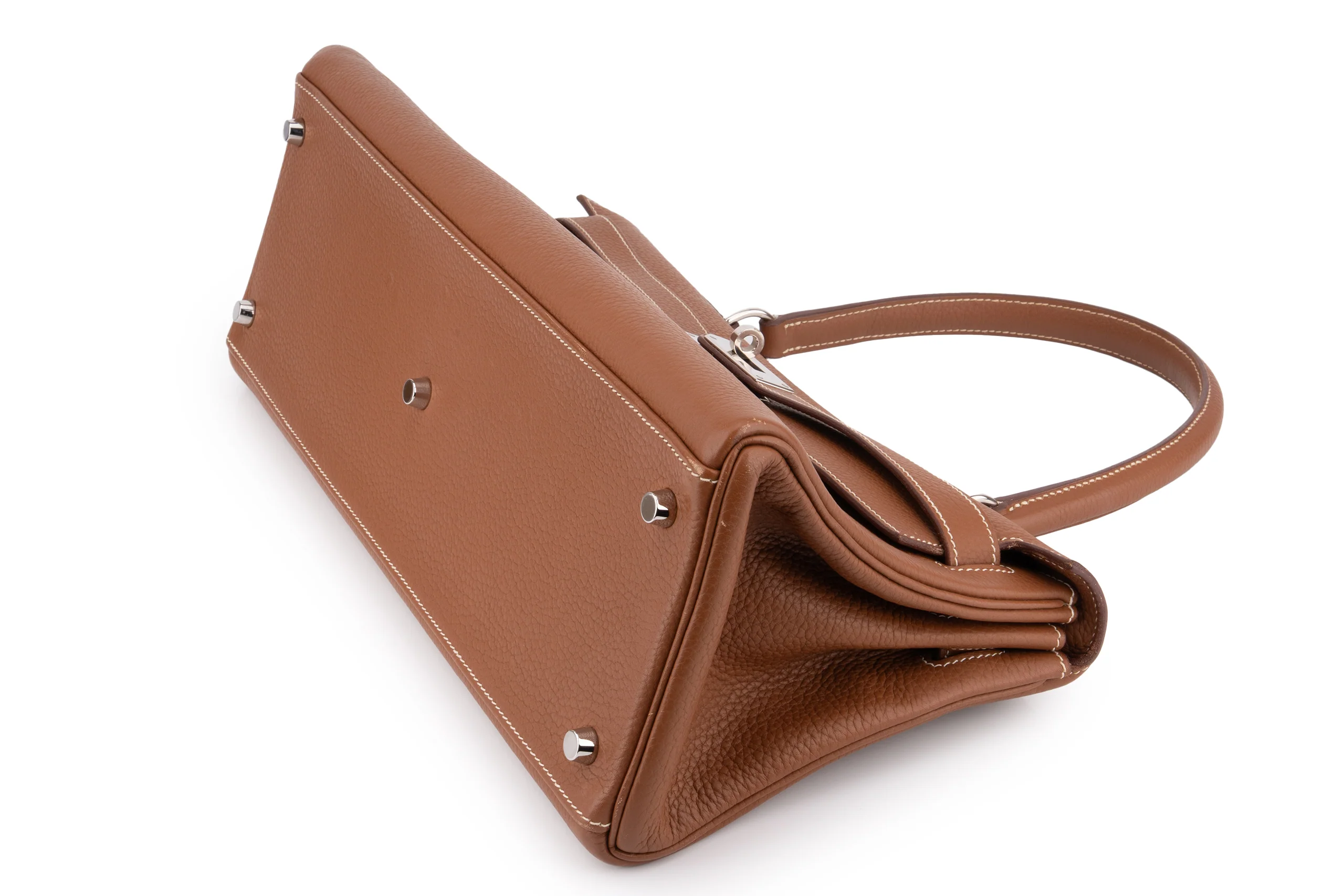 Hermès JPG Kelly Shoulder 42 Togo Gold PHW - Image 11