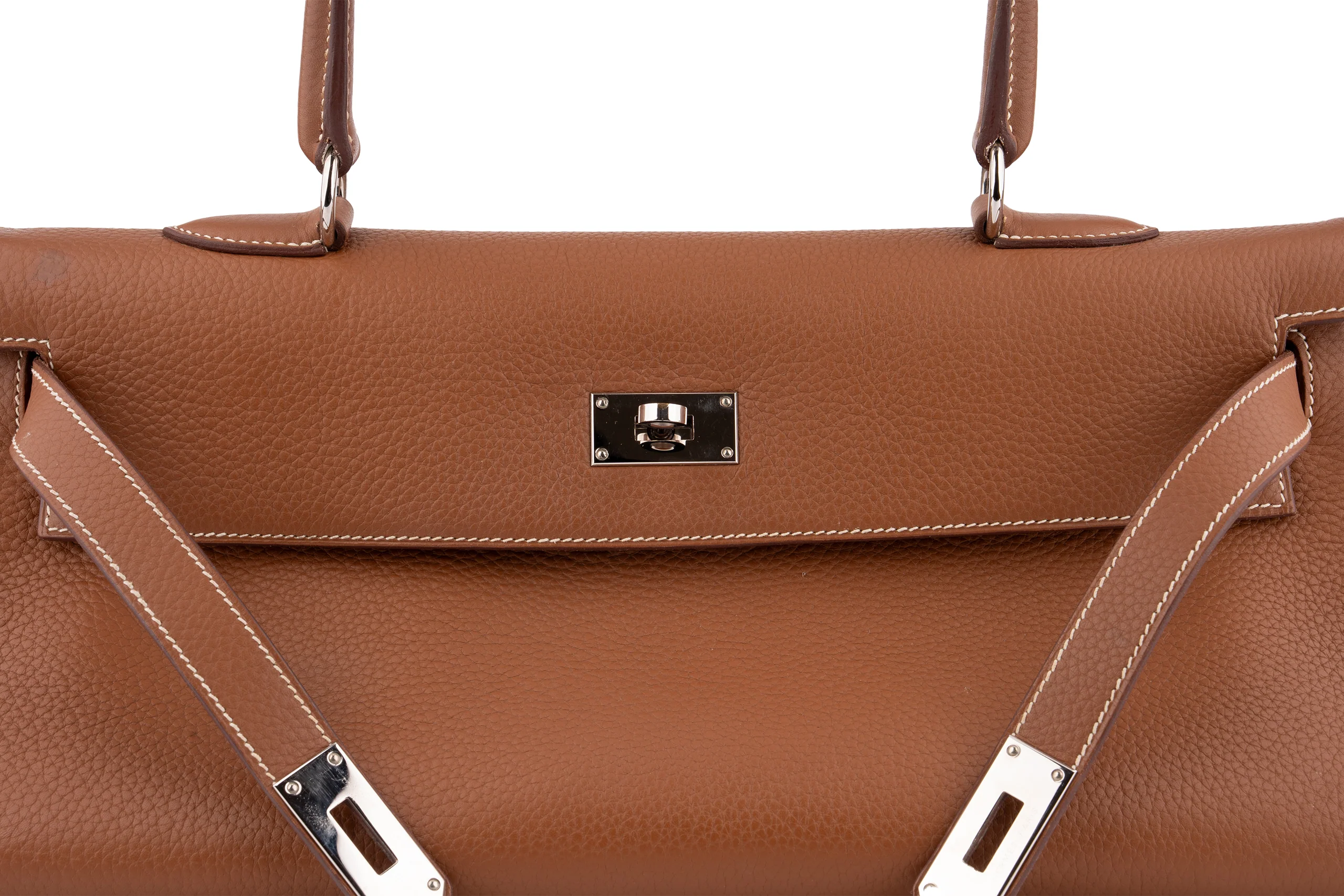 Hermès JPG Kelly Shoulder 42 Togo Gold PHW - Image 8