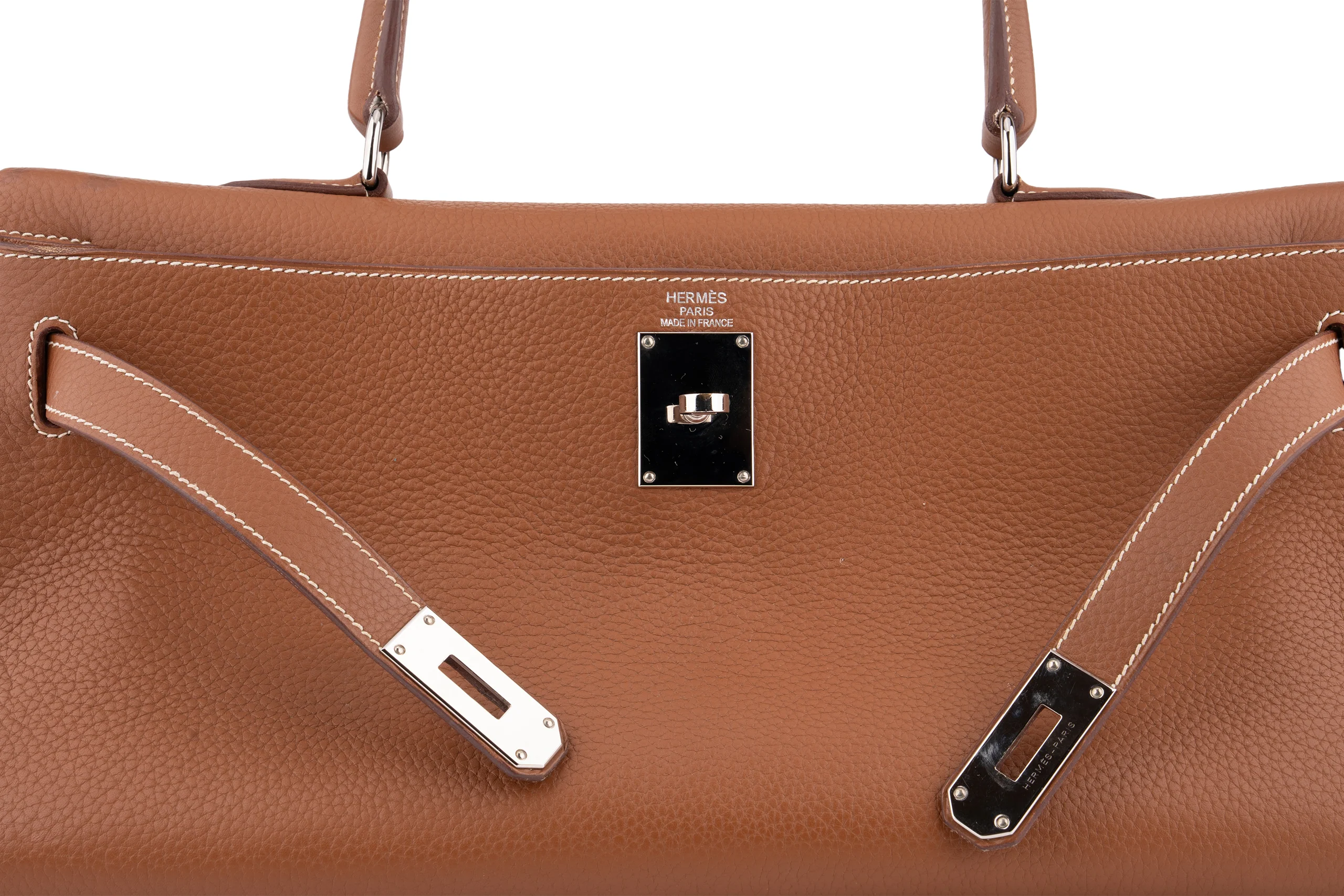 Hermès JPG Kelly Shoulder 42 Togo Gold PHW - Image 9