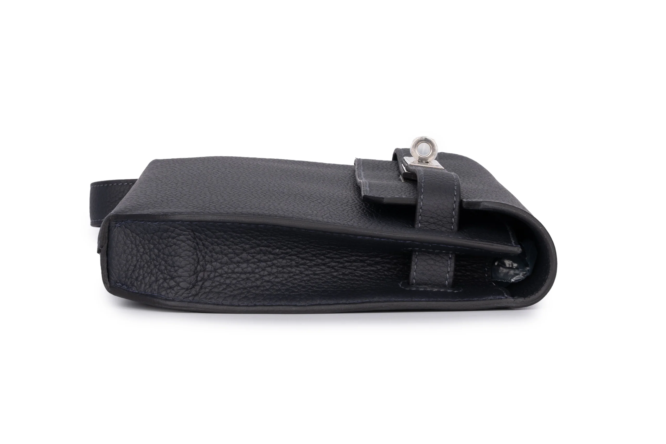 Hermès Kelly 25 Depeches Calfskin Blue Navy PHW - Image 3