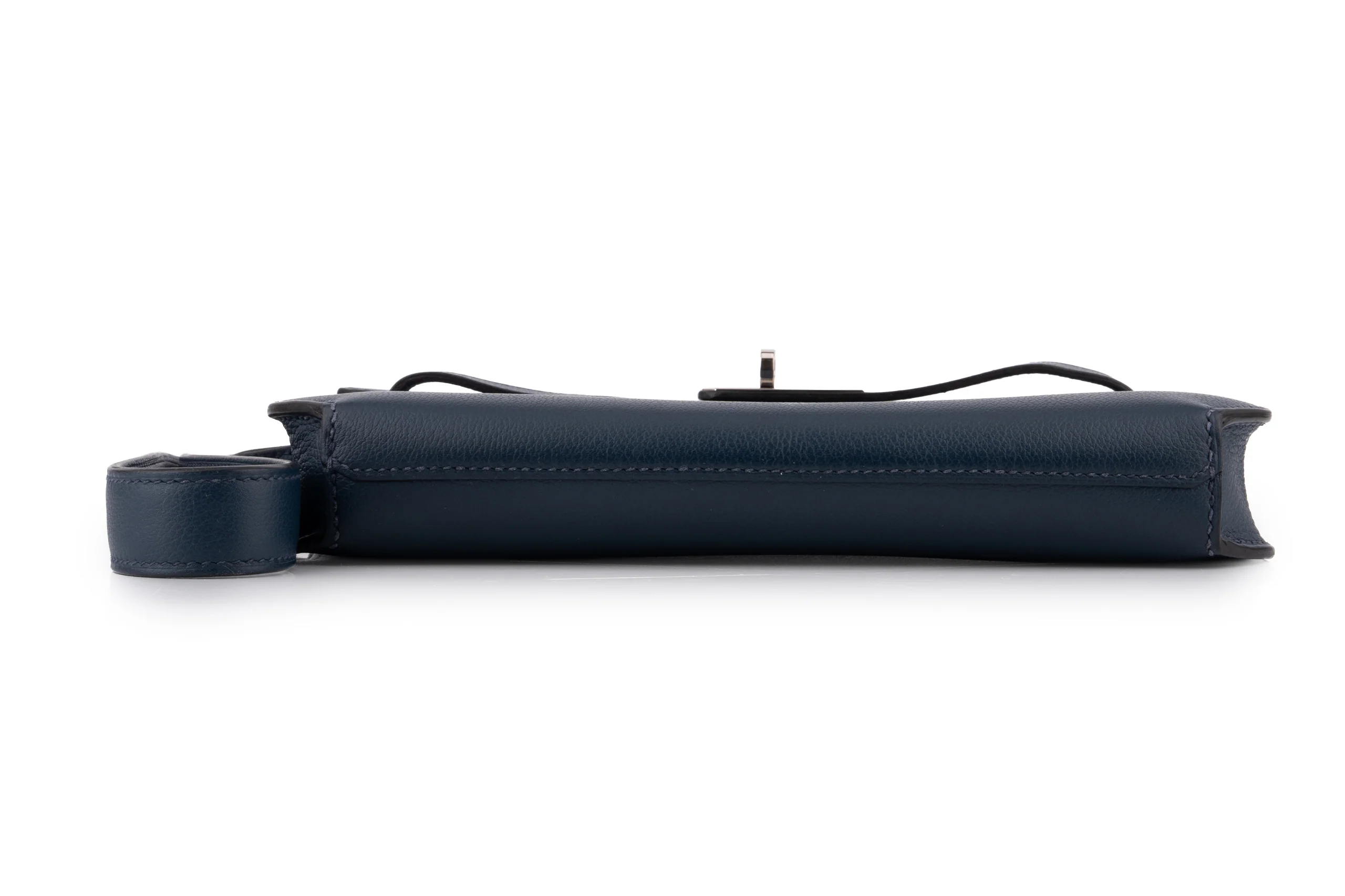 Hermès Kelly 25 Depeches		Evercolour 	Navy Bleu 	PHW - Image 4