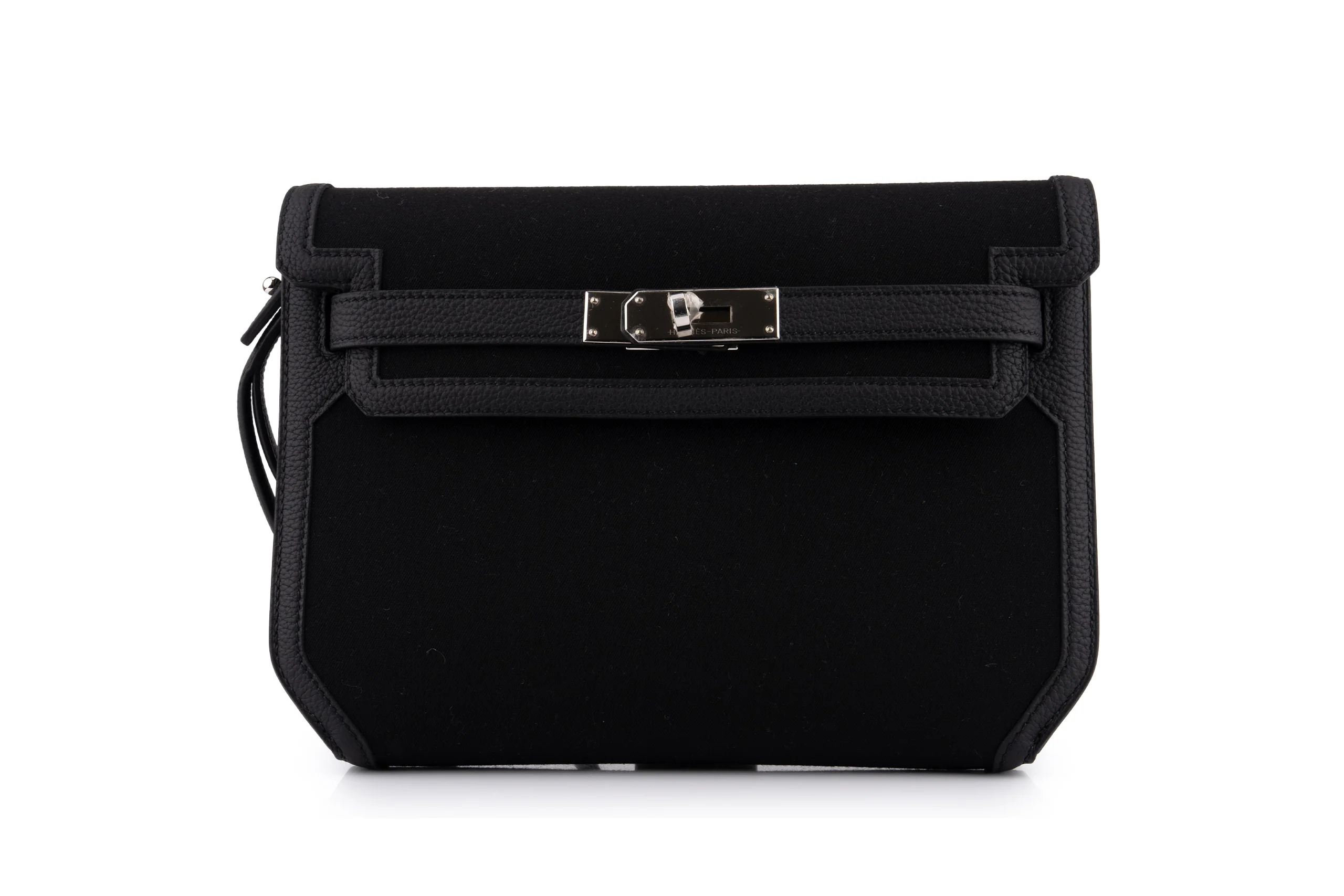 Hermès Kelly 25 Depeches		Togo / Canvas	Noir	PHW