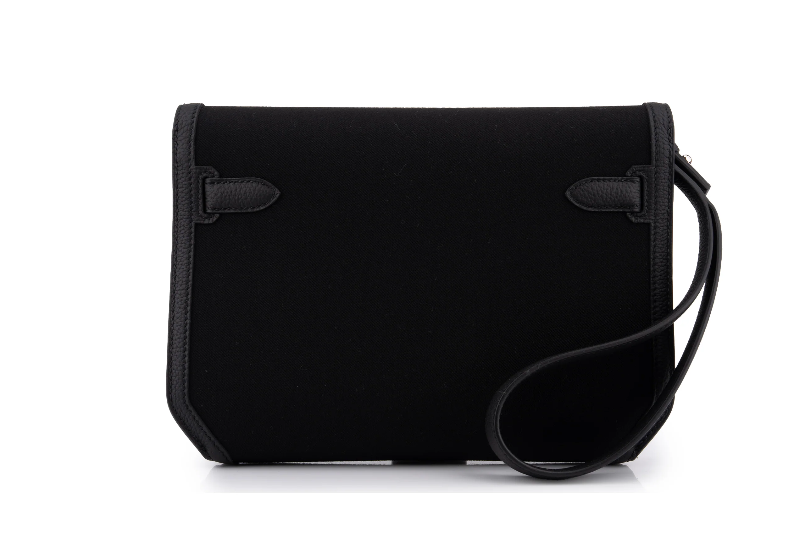 Hermès Kelly 25 Depeches		Togo / Canvas	Noir	PHW - Image 3