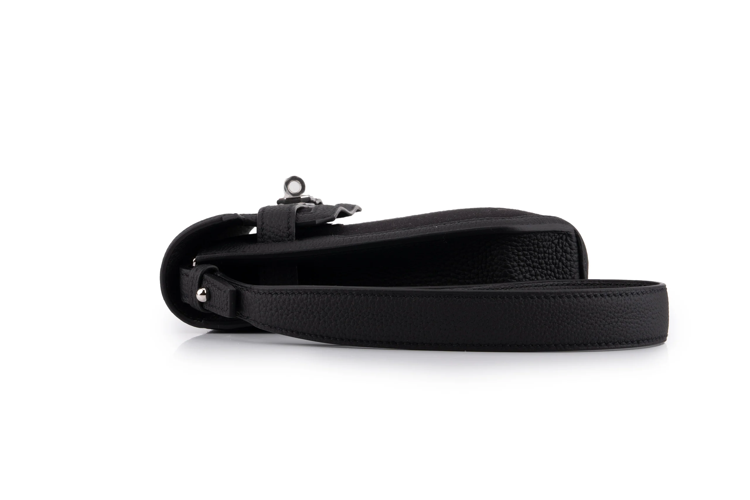 Hermès Kelly 25 Depeches		Togo / Canvas	Noir	PHW - Image 7