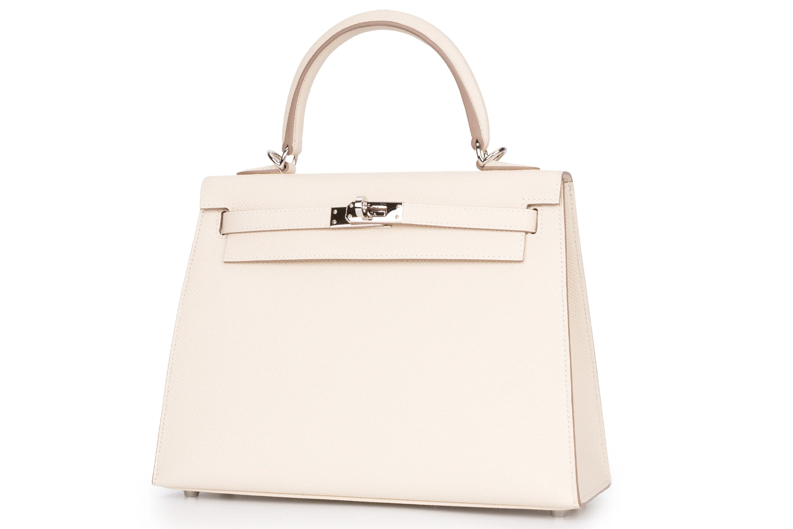 Hermès		Kelly 25	Epsom	Craie	PHW - Image 2