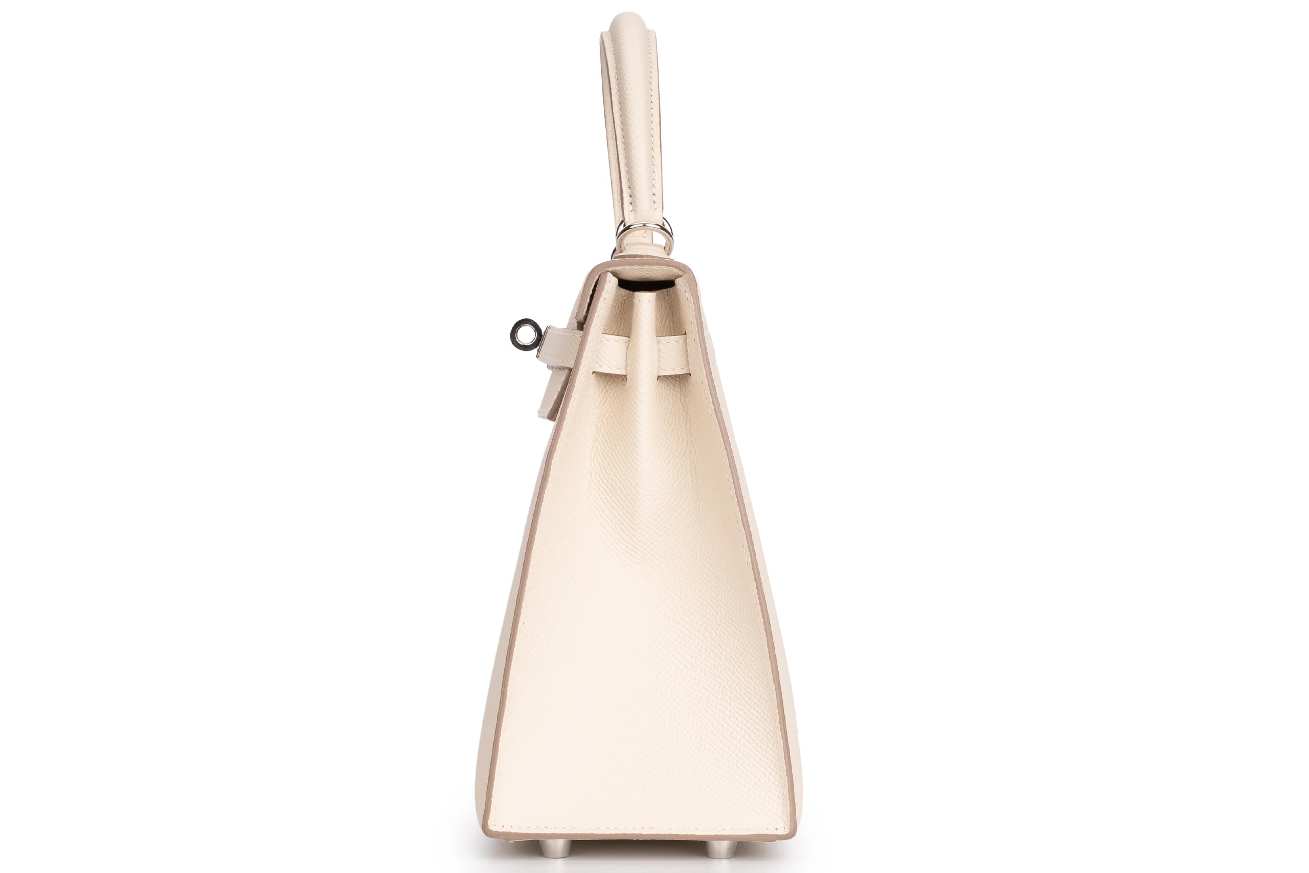 Hermès		Kelly 25	Epsom	Craie	PHW - Image 3