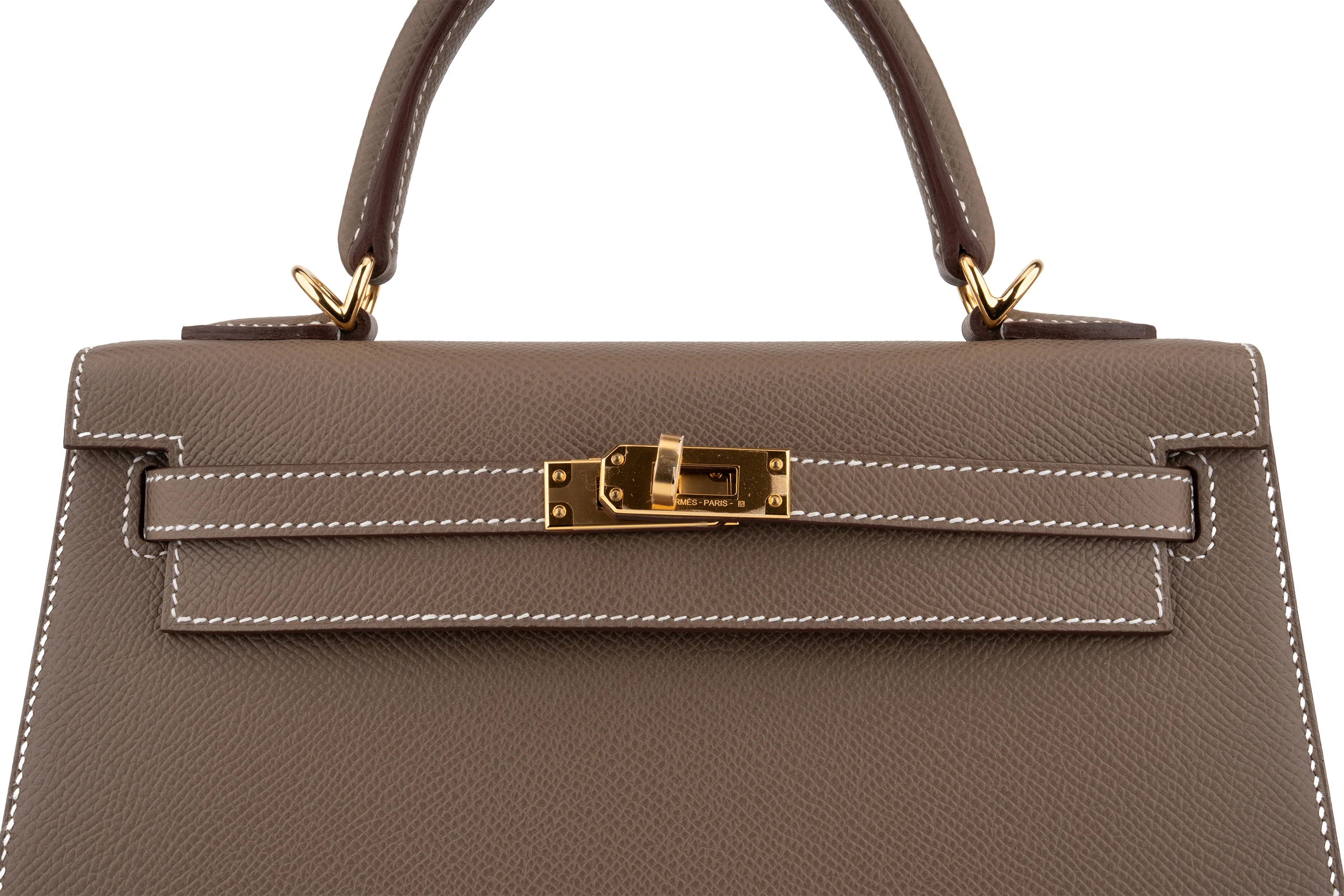 Hermès Kelly 25 		Epsom 	Etoupe 	GHW - Image 10