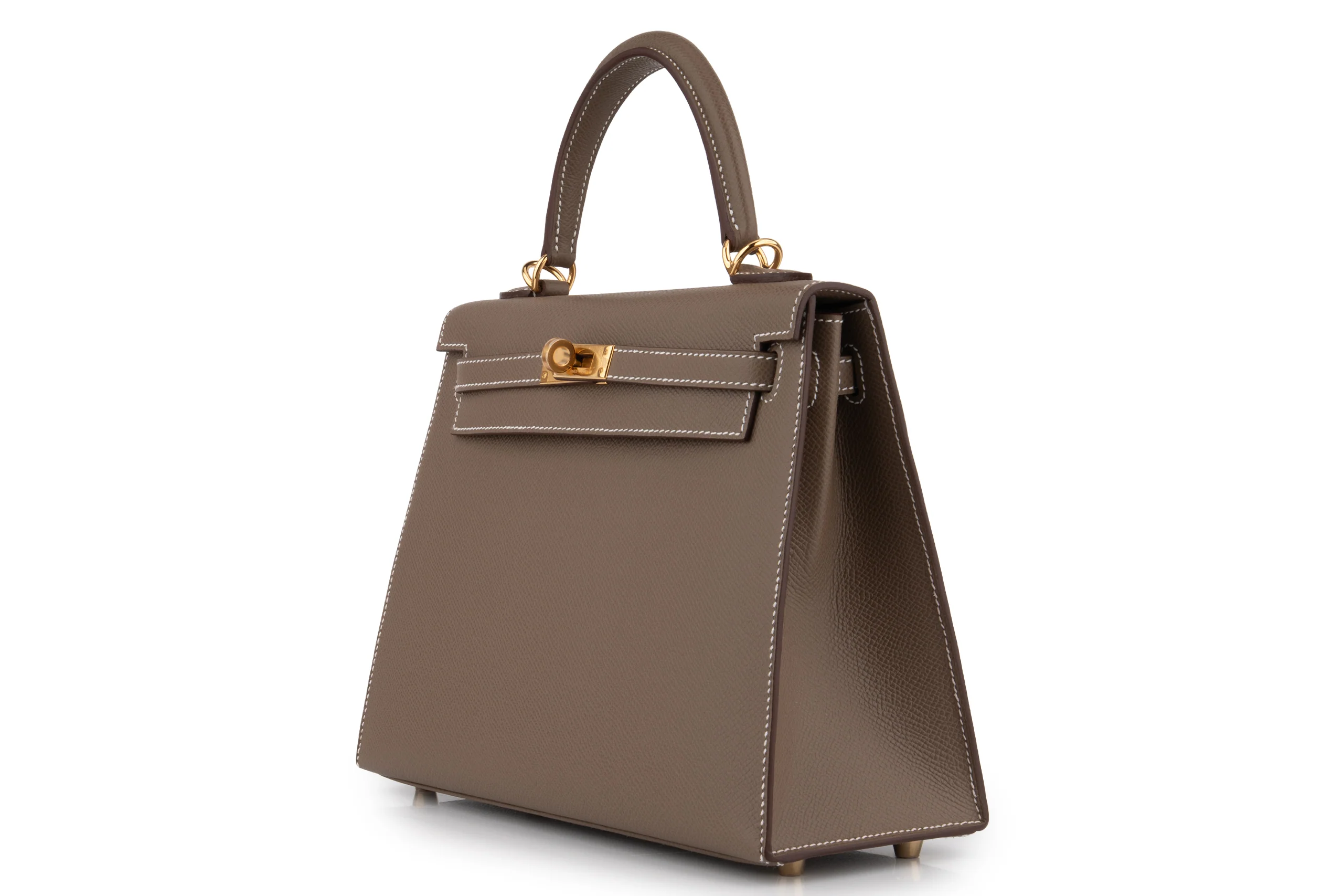 Hermès Kelly 25 		Epsom 	Etoupe 	GHW - Image 9