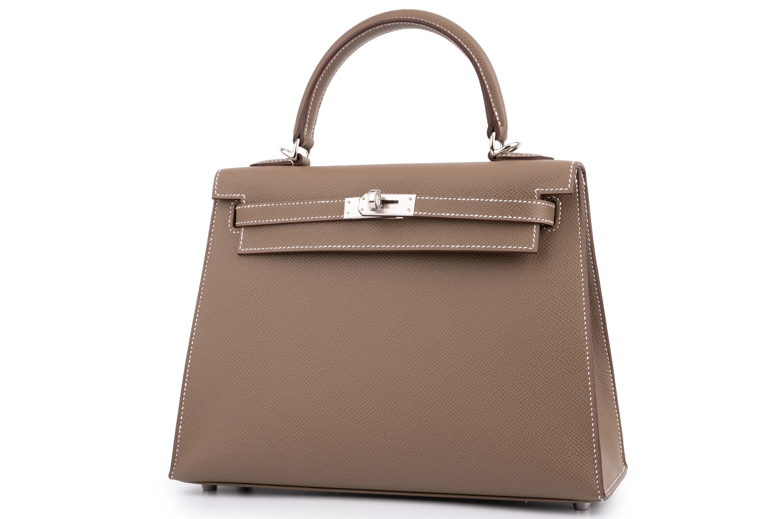 Hermès Kelly 25		Epsom  	Etoupe	PHW - Image 2