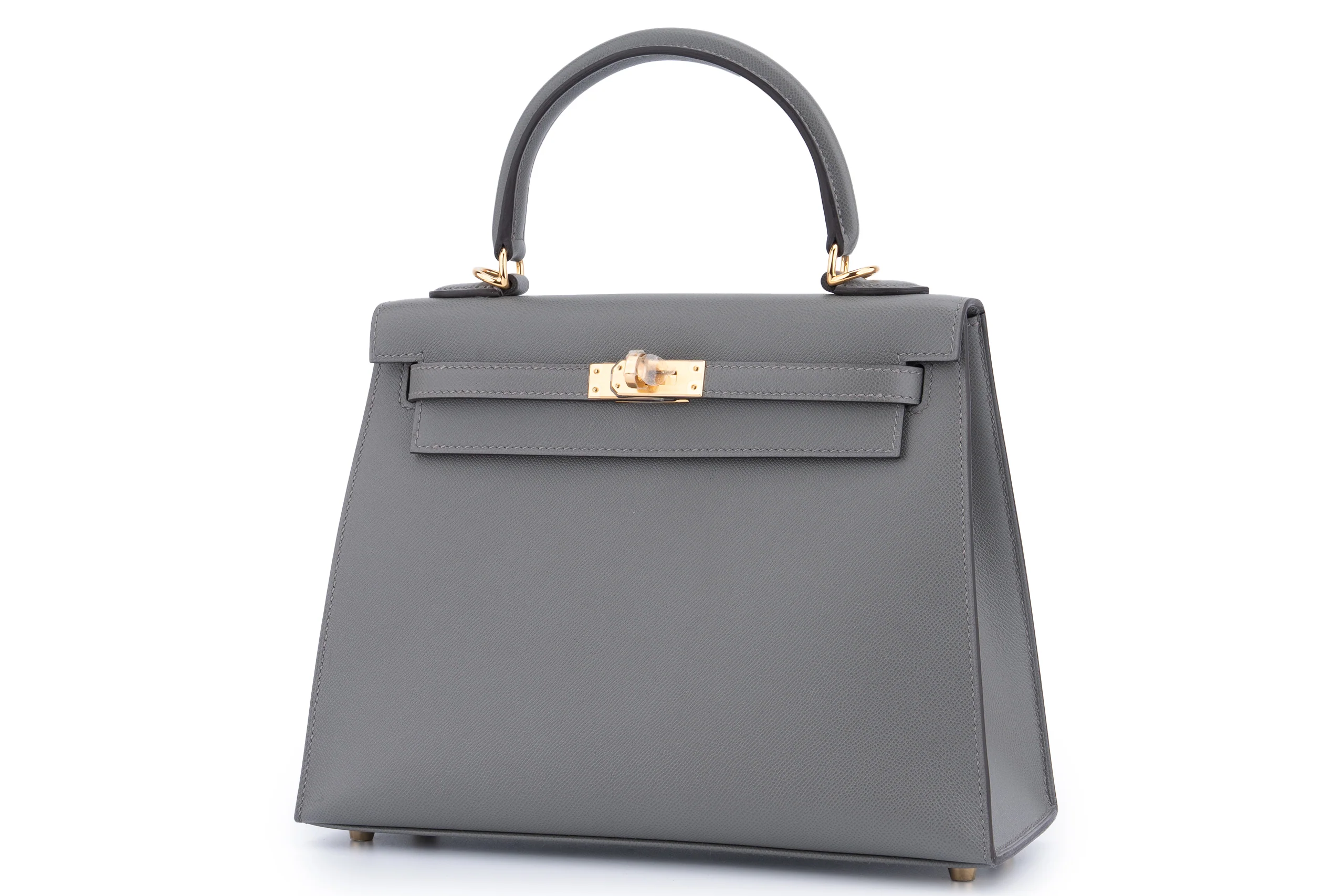 Hermès  Kelly 25 Veau Madame	Gris Meyer GHW - Image 2