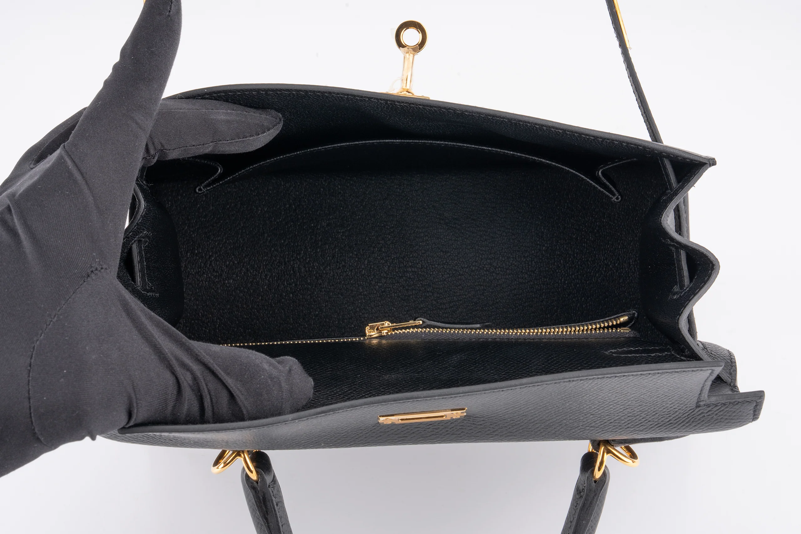 Hermès Kelly 25 Epsom	Noir	GHW - Image 10