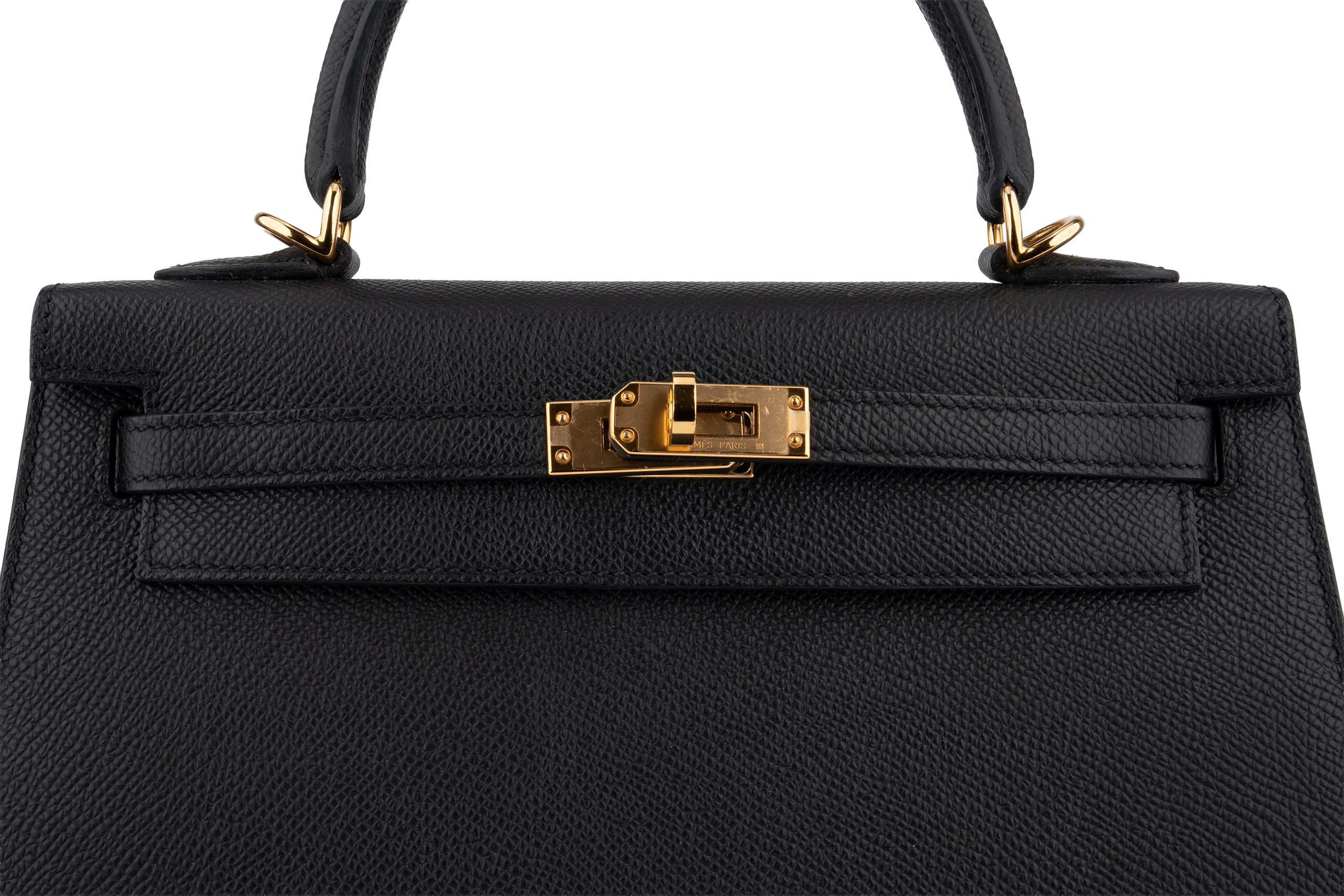 Hermès Kelly 25	Epsom 	Noir 	GHW - Image 7