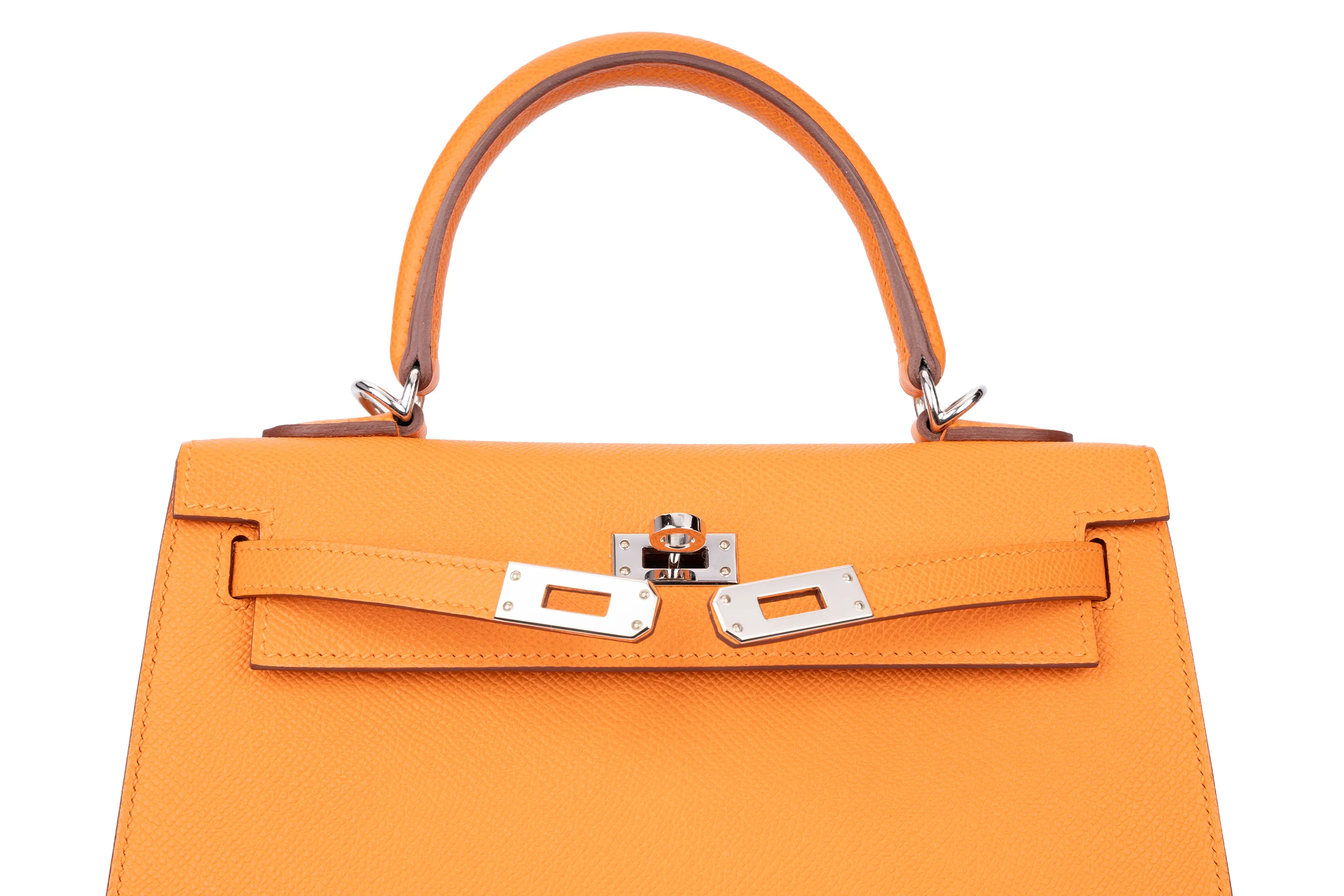 Hermès Kelly 25 Epsom Orange PHW - Image 8