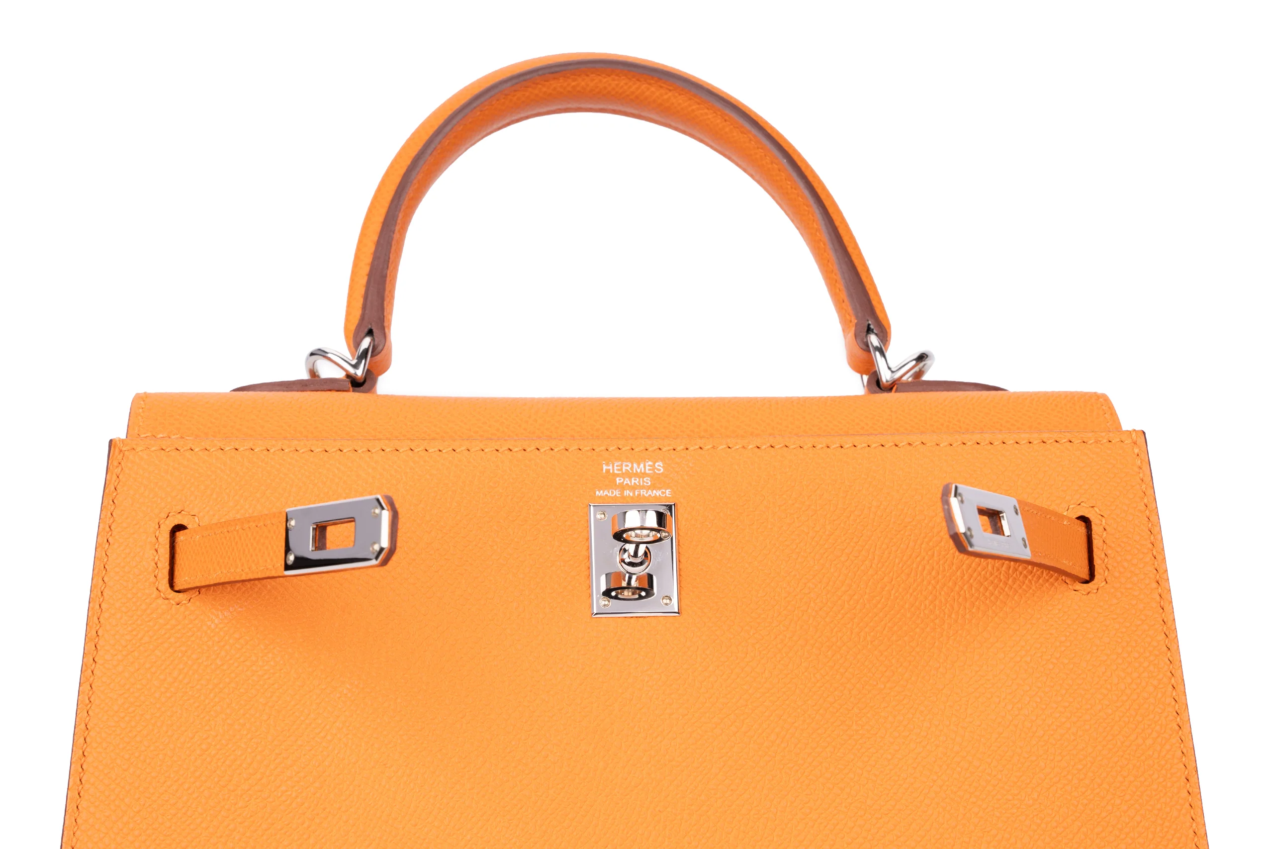 Hermès Kelly 25 Epsom Orange PHW - Image 9